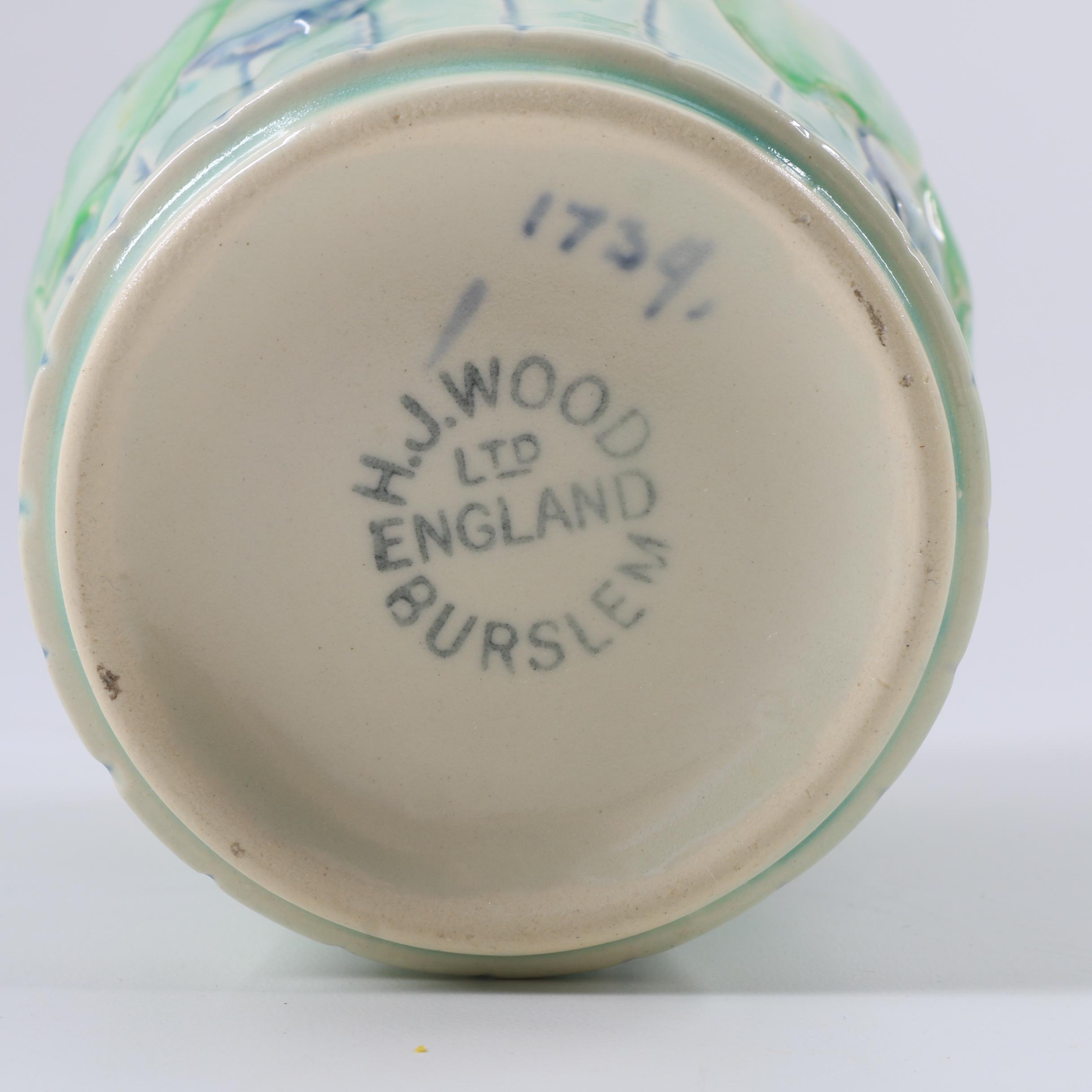 Minton Sugar Bowl, H.J. Wood Floral Jar and Majolica Lily Basket