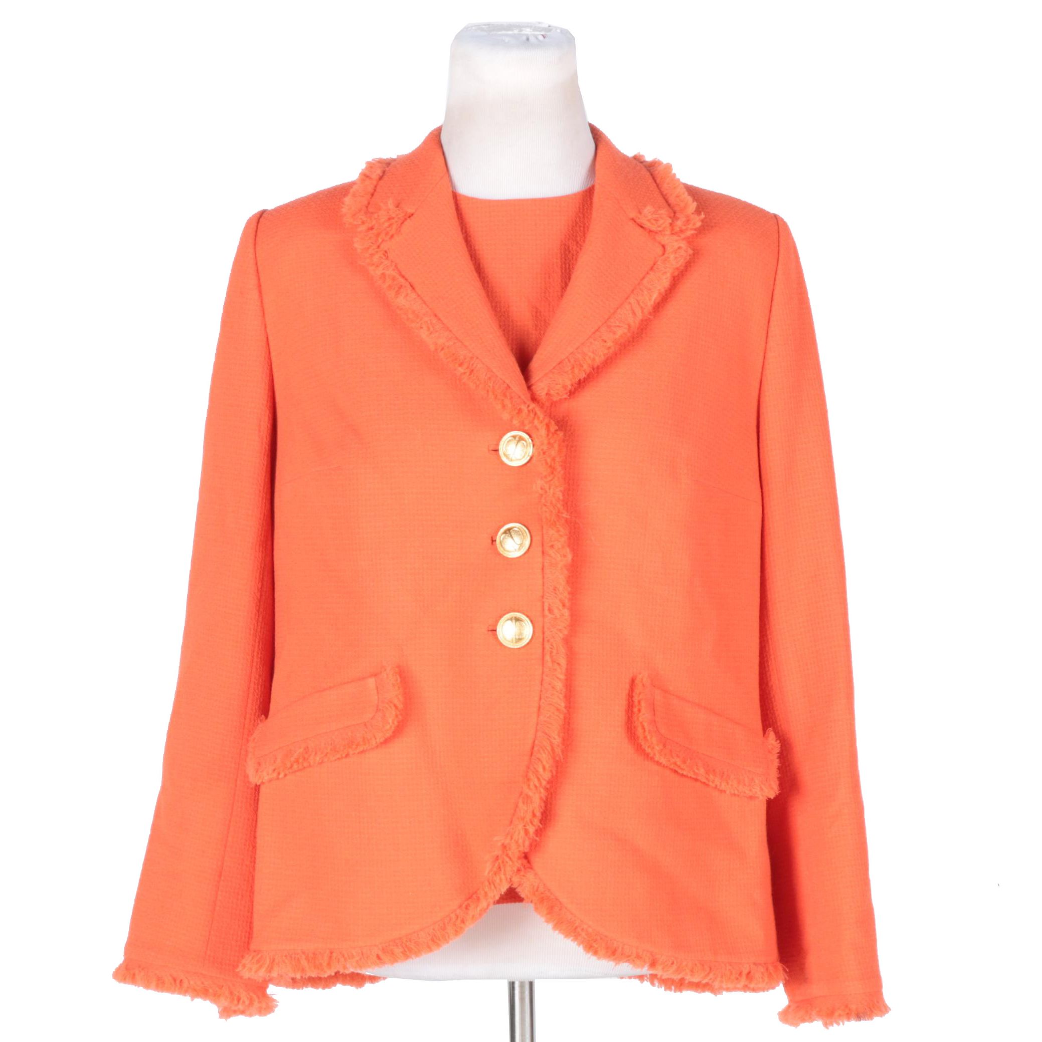 Orange Sleeveless Top and Matching Jacket