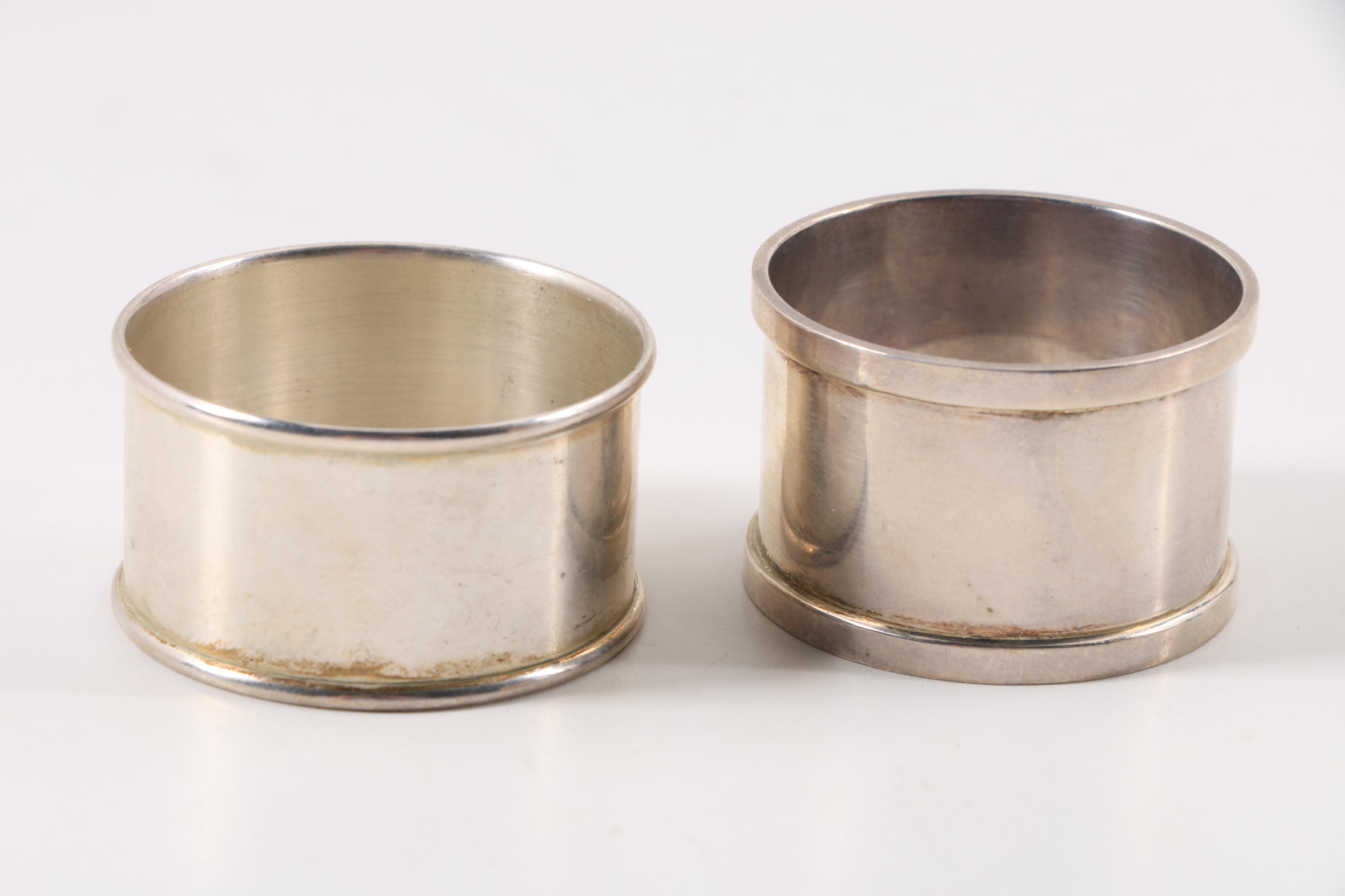 Two Gorham Sterling Silver Monogrammed Napkin Rings