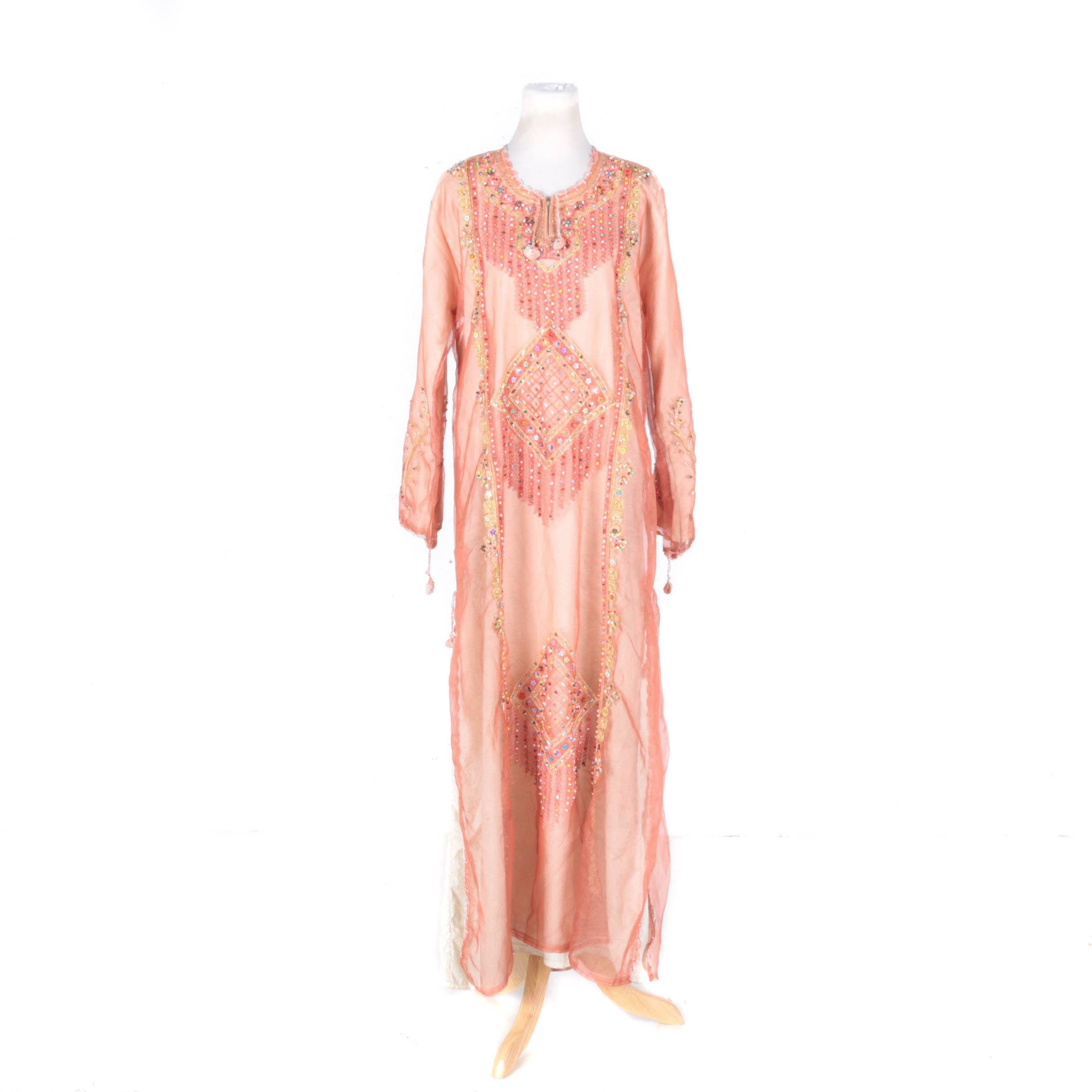 Full Length Beaded Caftan from Egypt