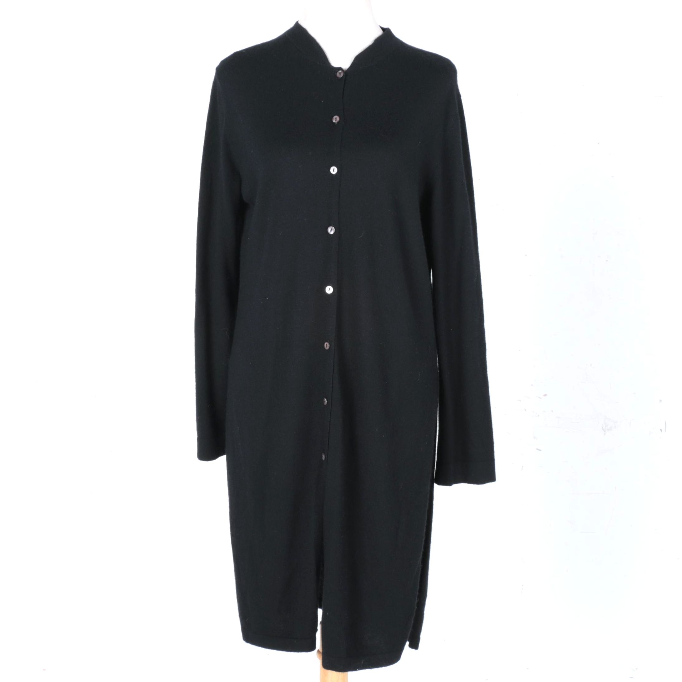 Edith Mezard Black Cardigan Sweater
