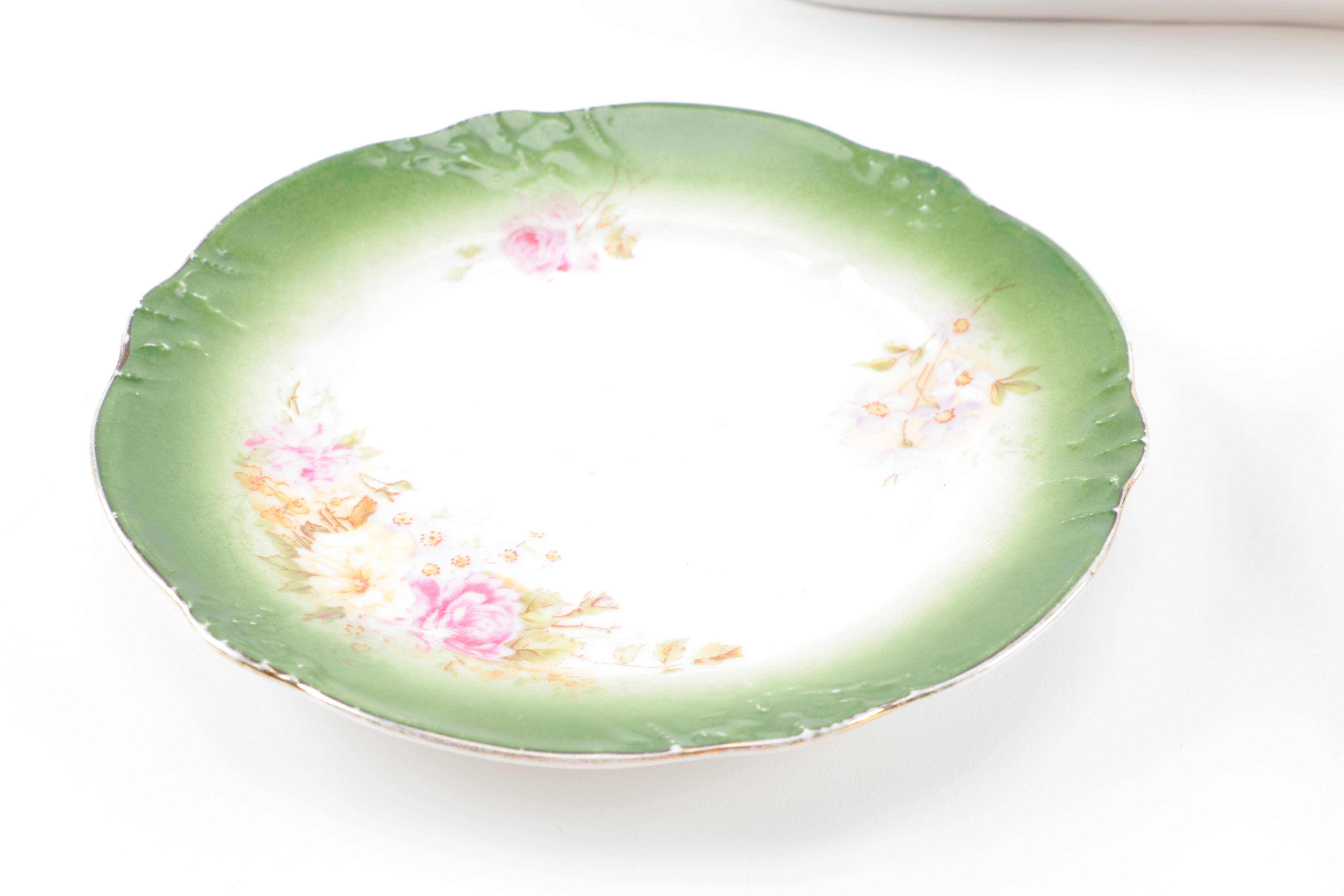 Vintage Porzellanfabrik C. Tielsch & Company Porcelain Ice Cream Set