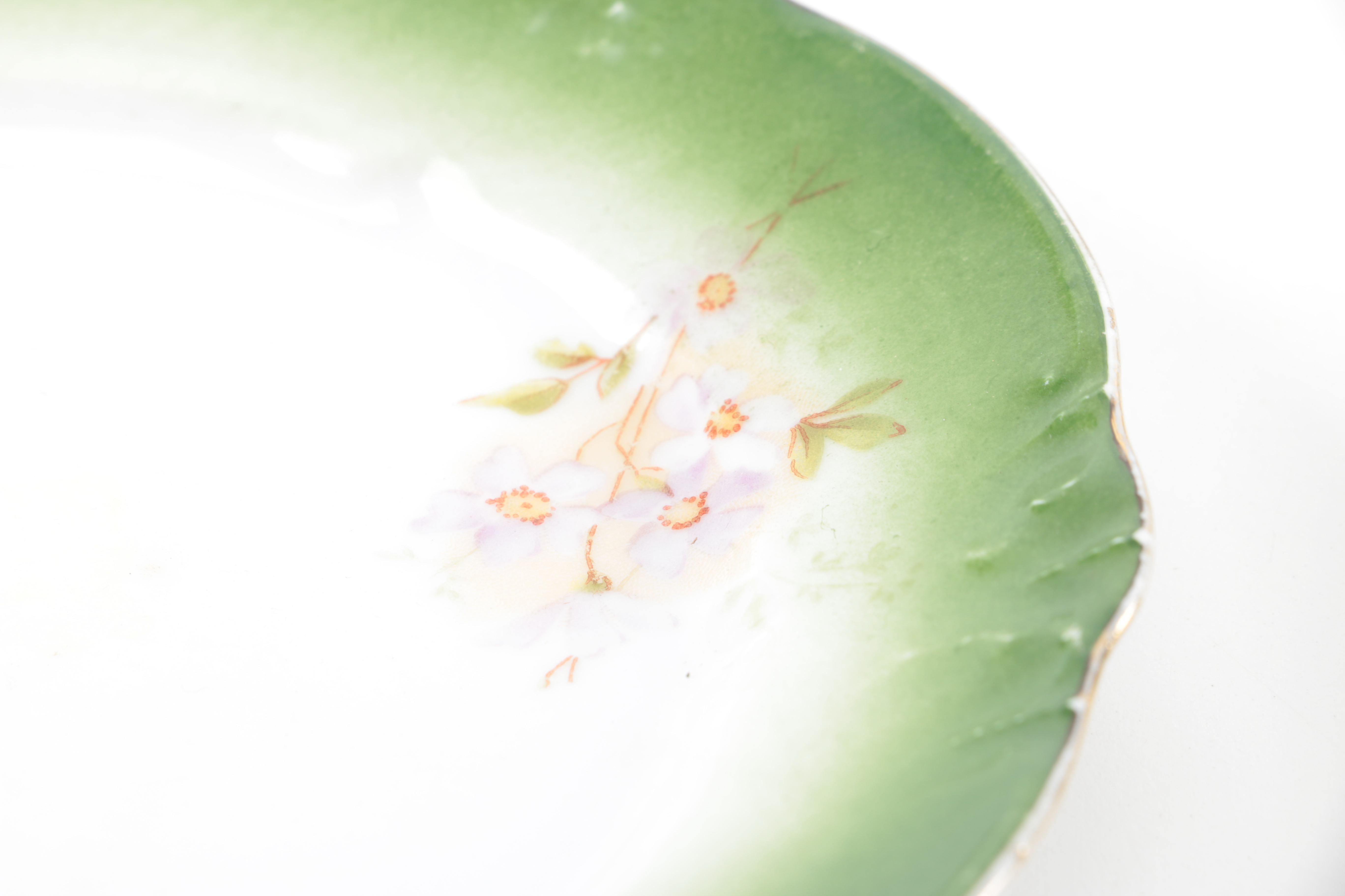 Vintage Porzellanfabrik C. Tielsch & Company Porcelain Ice Cream Set