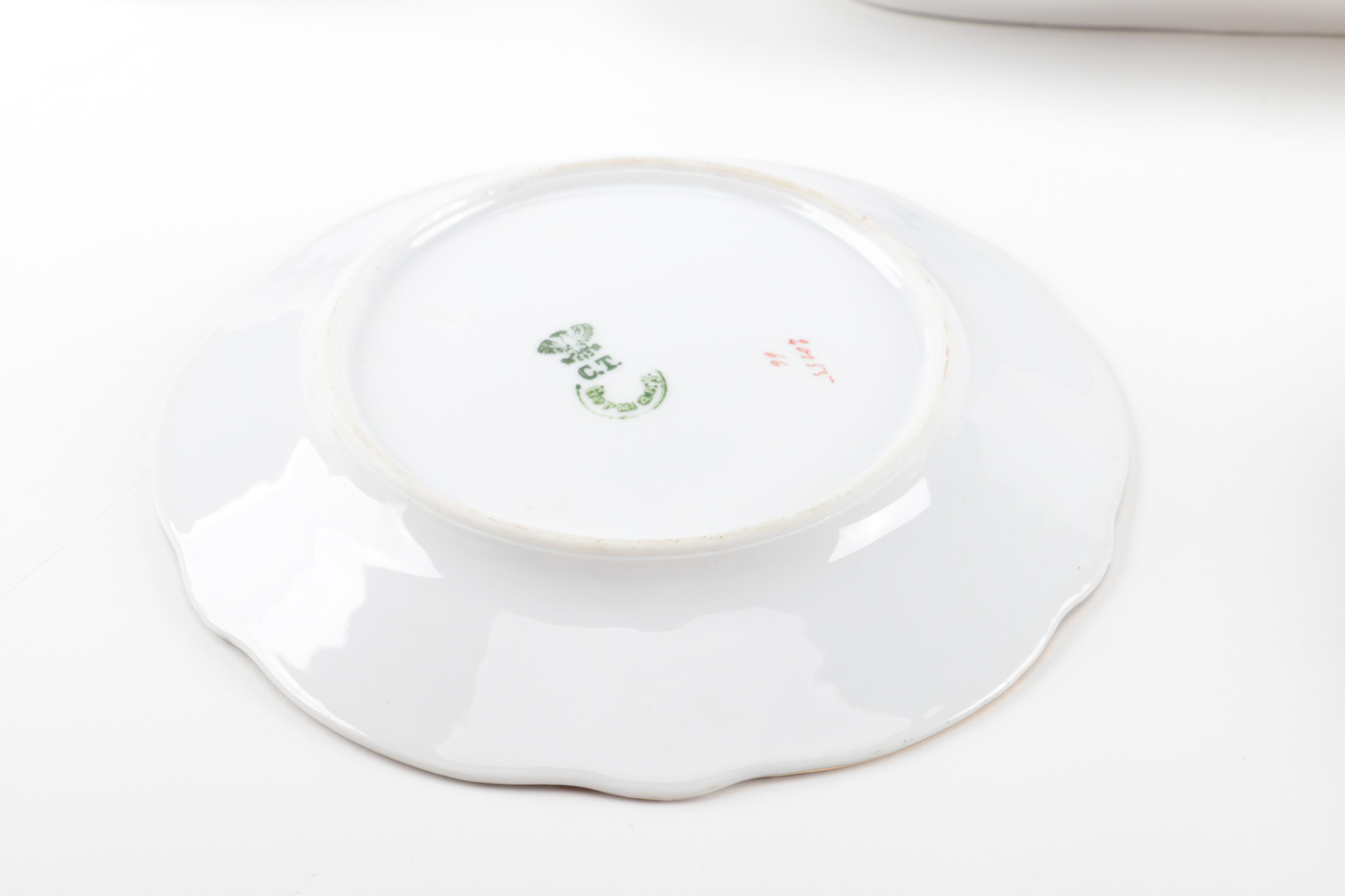 Vintage Porzellanfabrik C. Tielsch & Company Porcelain Ice Cream Set