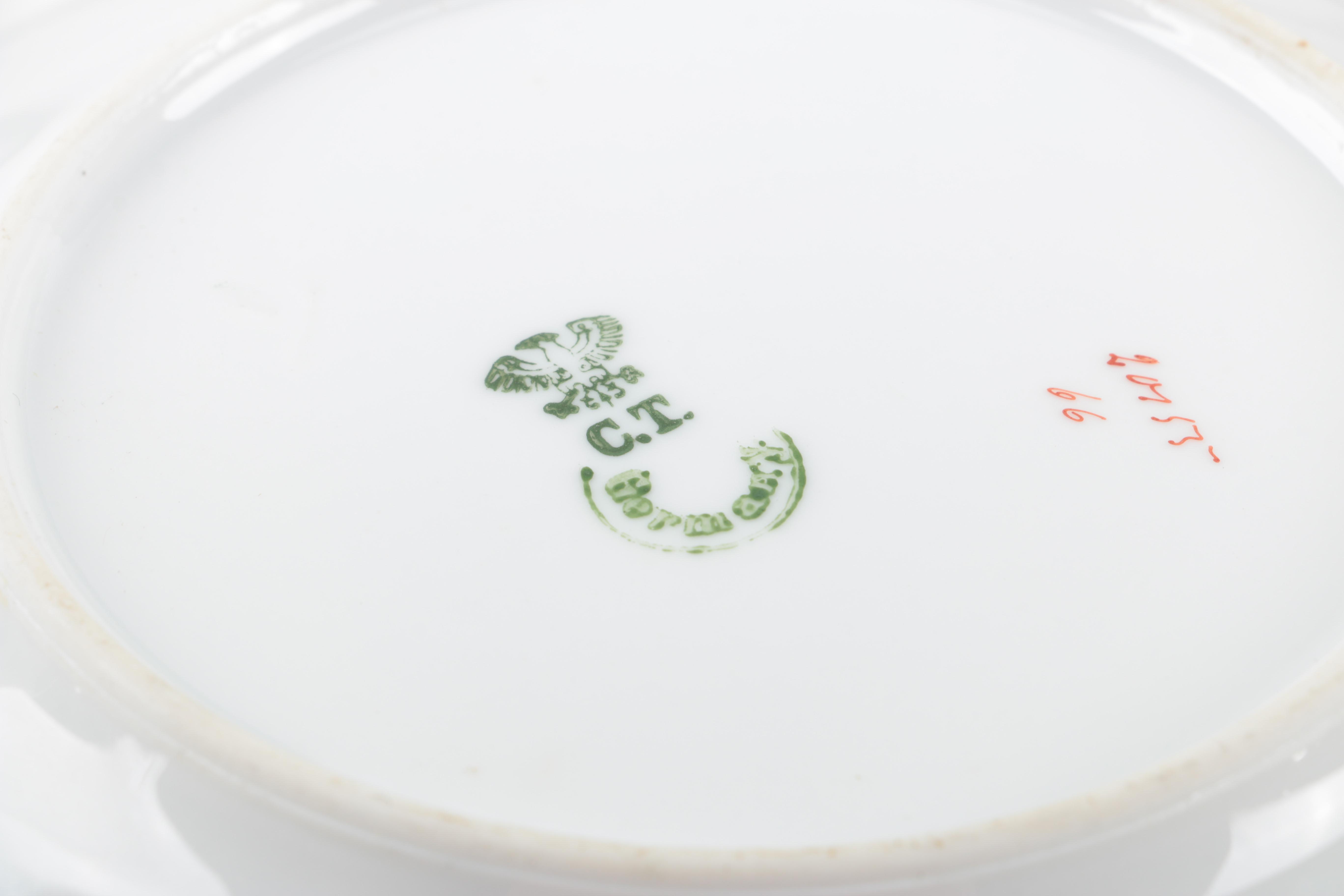 Vintage Porzellanfabrik C. Tielsch & Company Porcelain Ice Cream Set