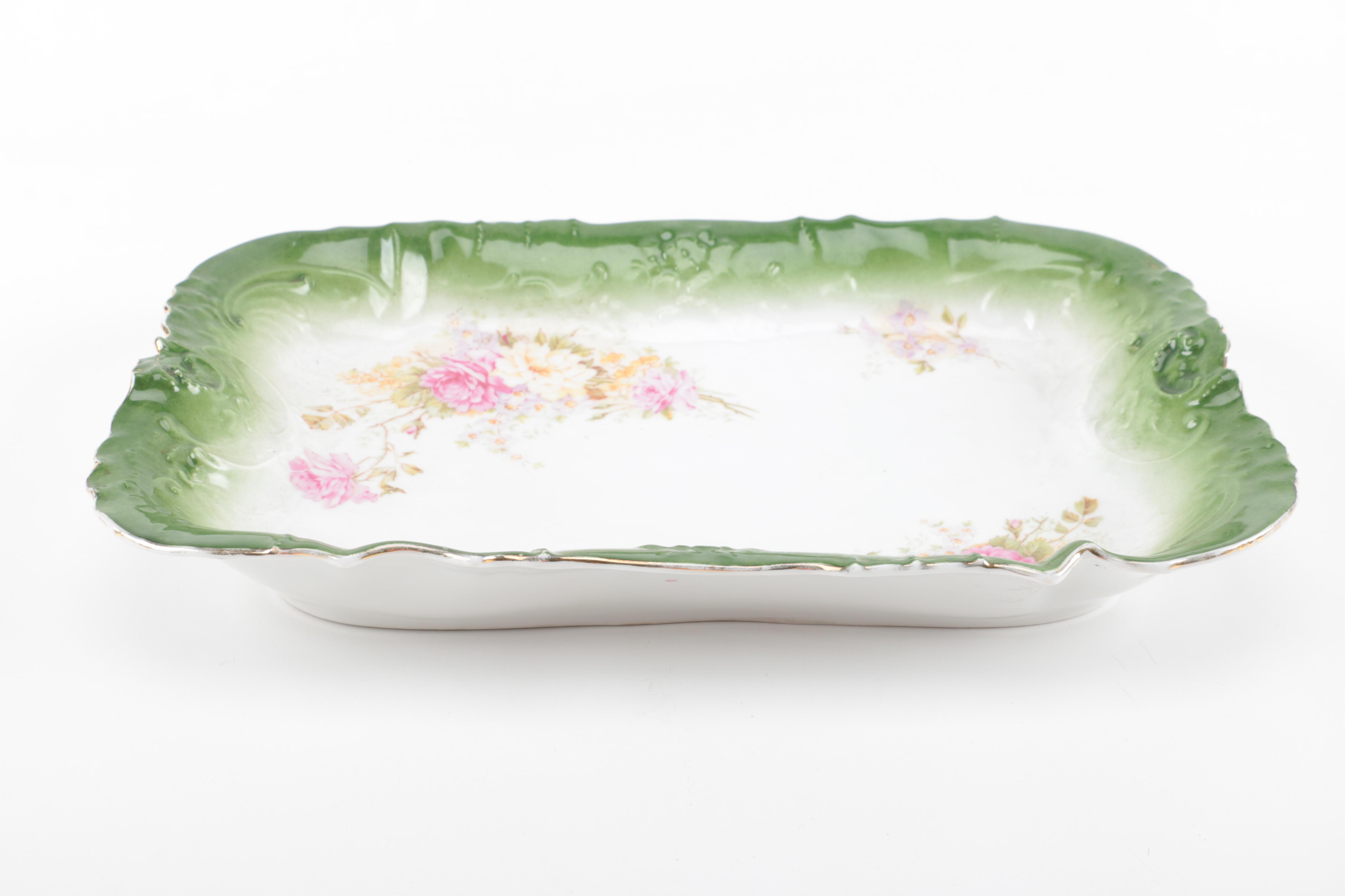 Vintage Porzellanfabrik C. Tielsch & Company Porcelain Ice Cream Set