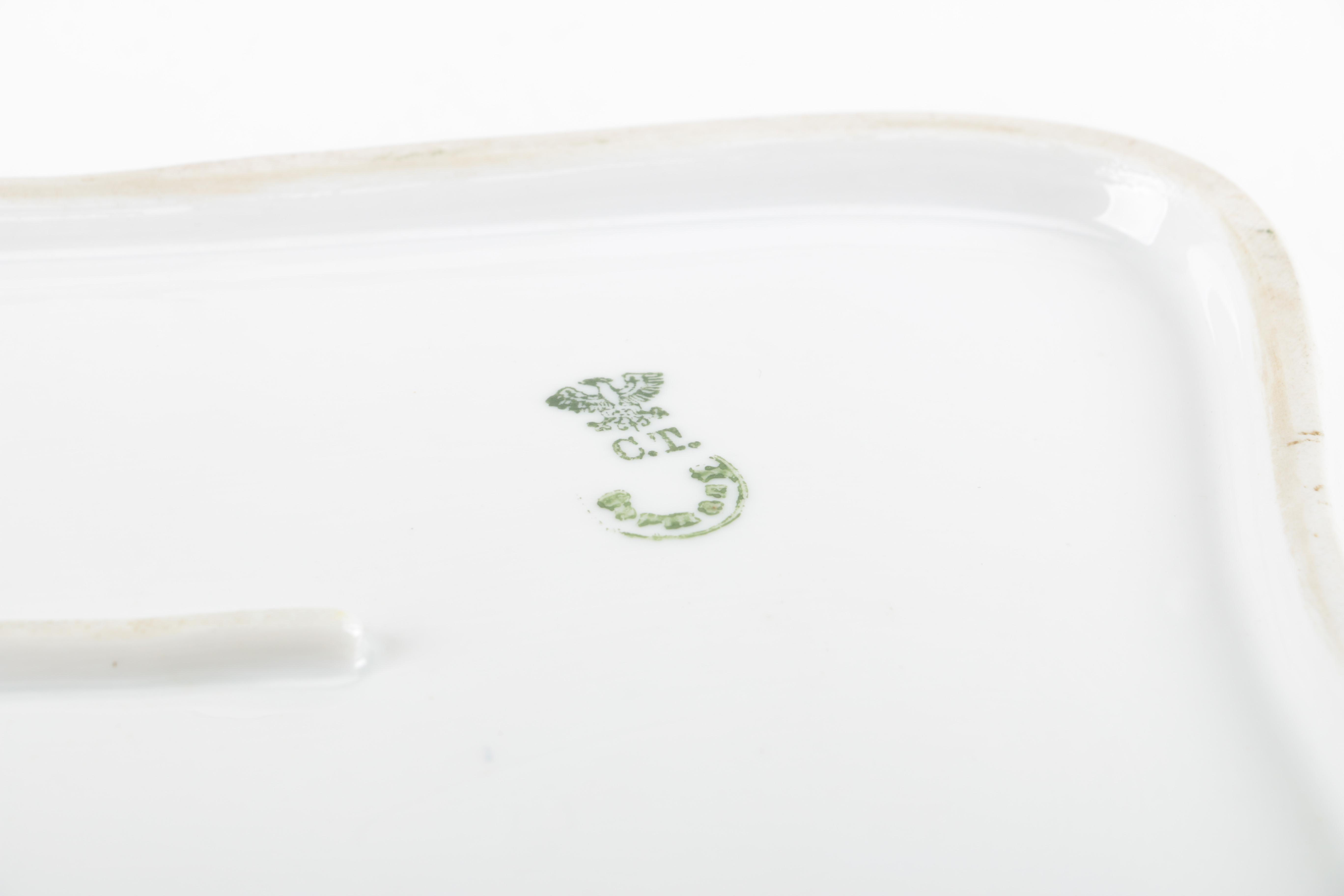 Vintage Porzellanfabrik C. Tielsch & Company Porcelain Ice Cream Set