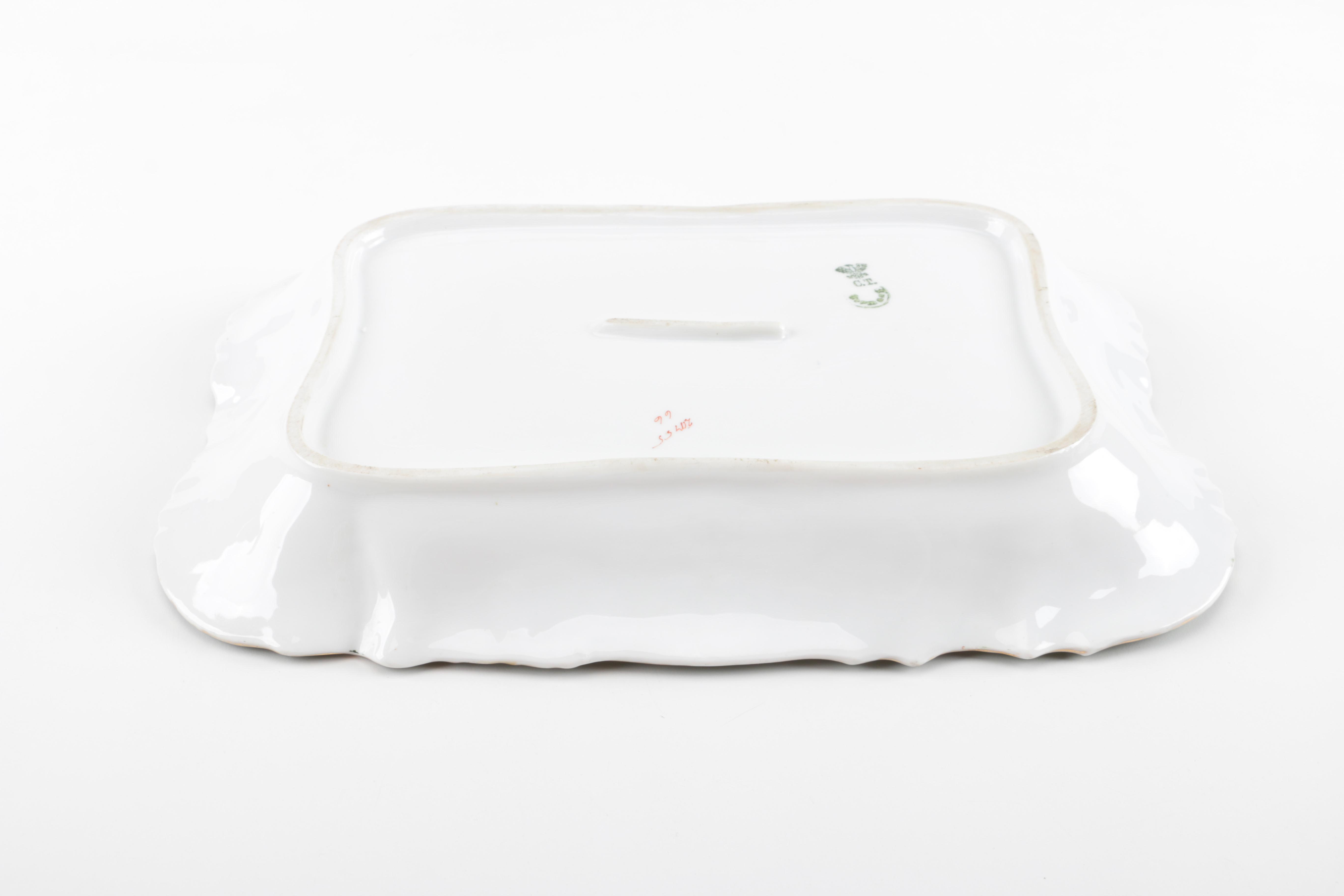 Vintage Porzellanfabrik C. Tielsch & Company Porcelain Ice Cream Set