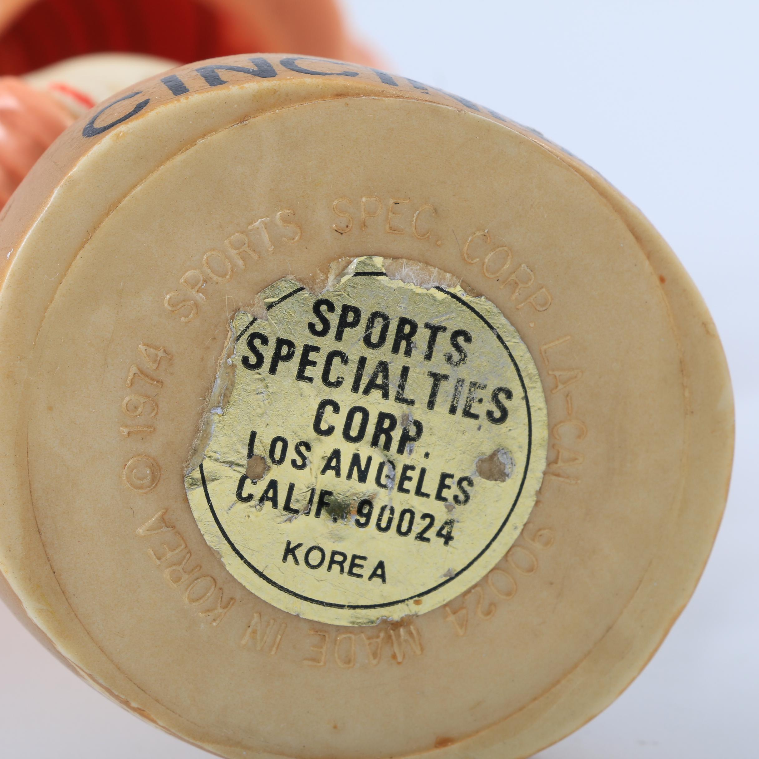 Circa 1974 Cincinnati Reds Baseball Mascot Bobblehead