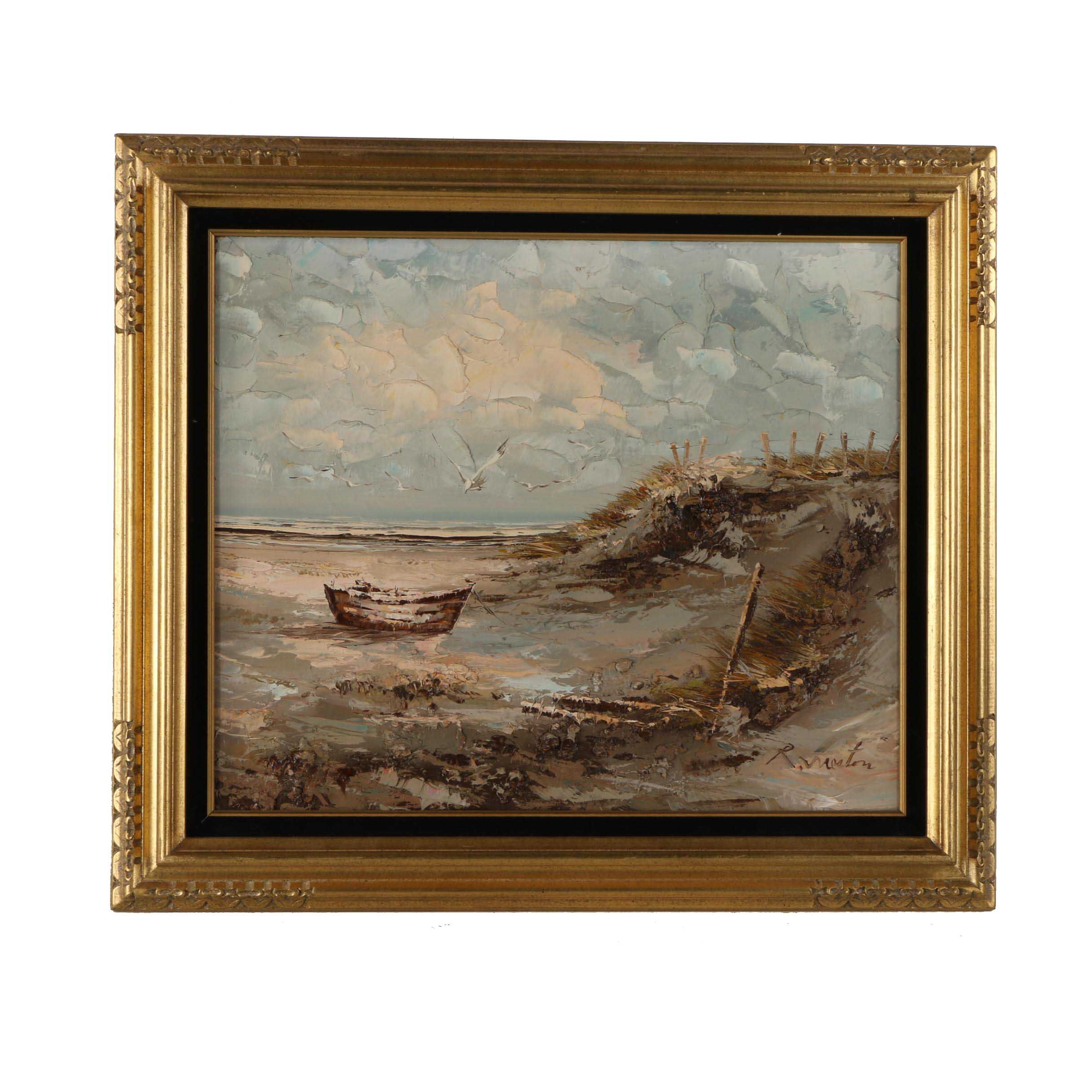 Oil Painting of Beach Scene