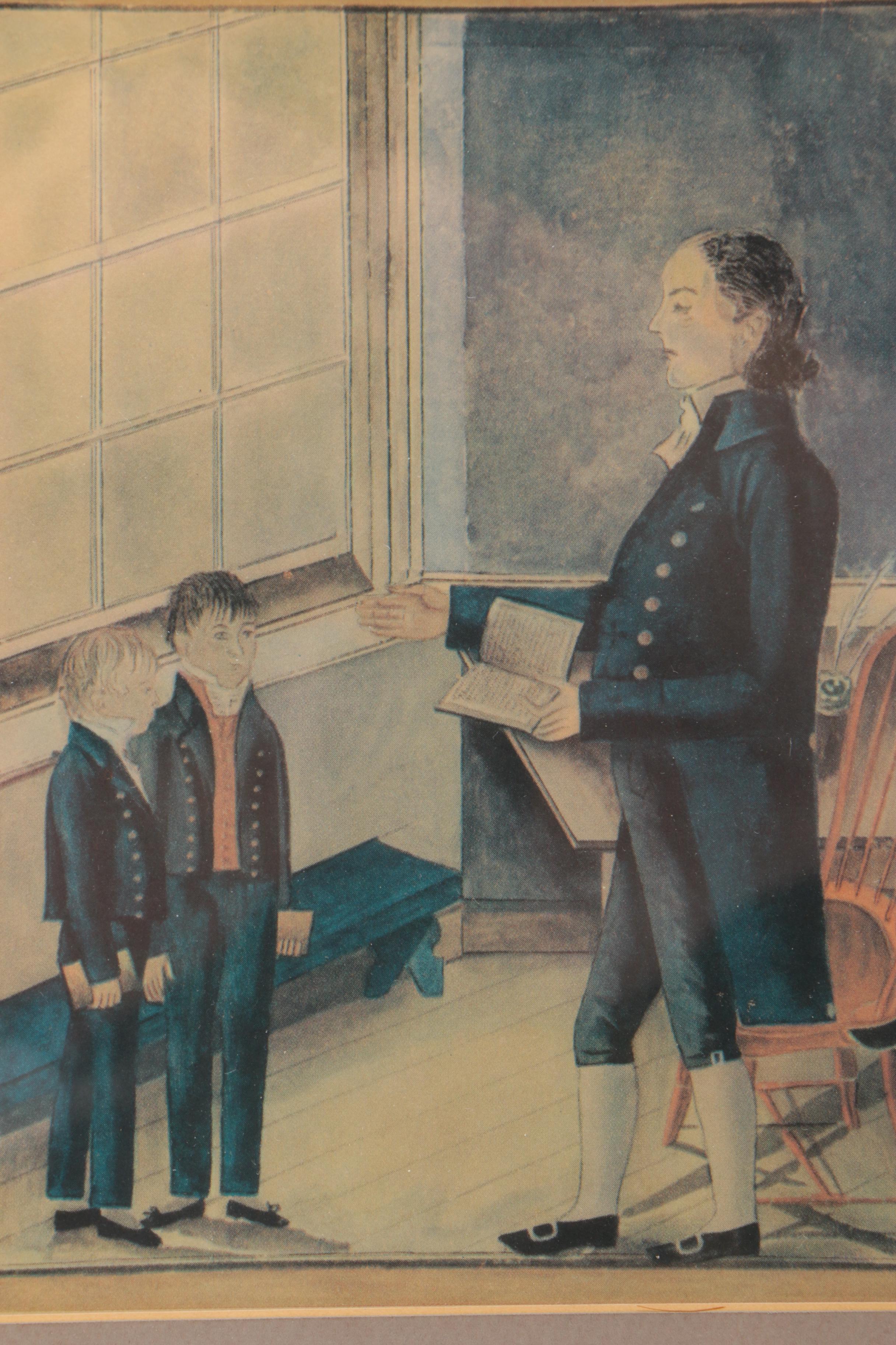 A Pair of Vintage Offset Lithographs after 19th Century Watercolors