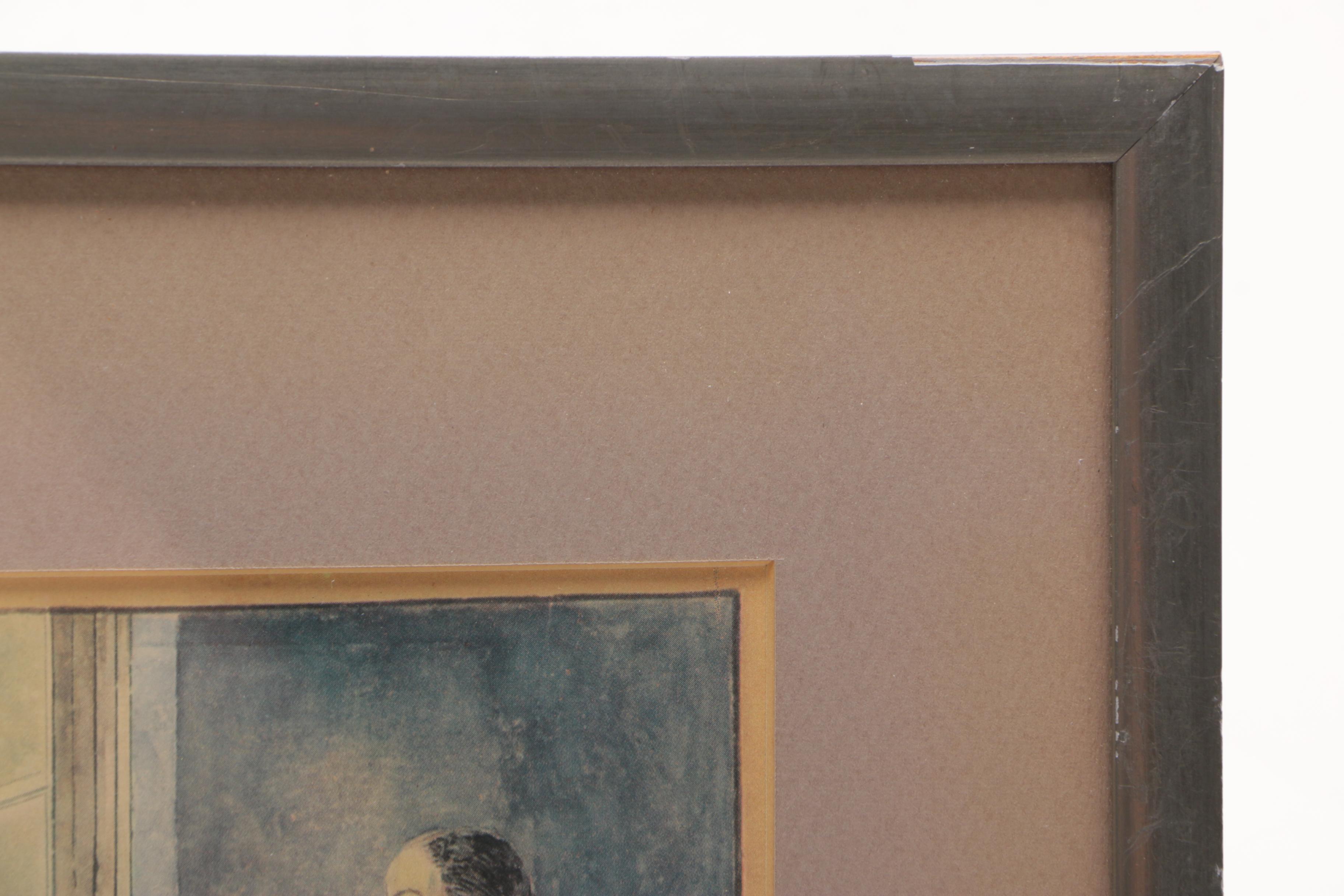 A Pair of Vintage Offset Lithographs after 19th Century Watercolors