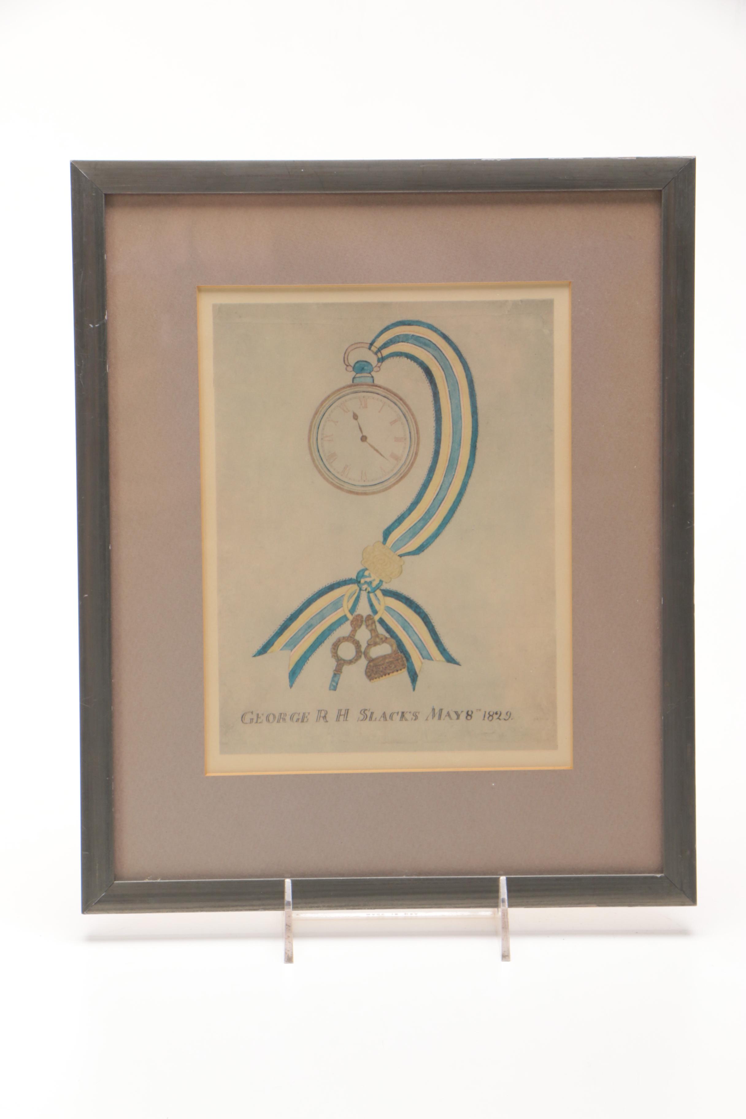 A Pair of Vintage Offset Lithographs after 19th Century Watercolors