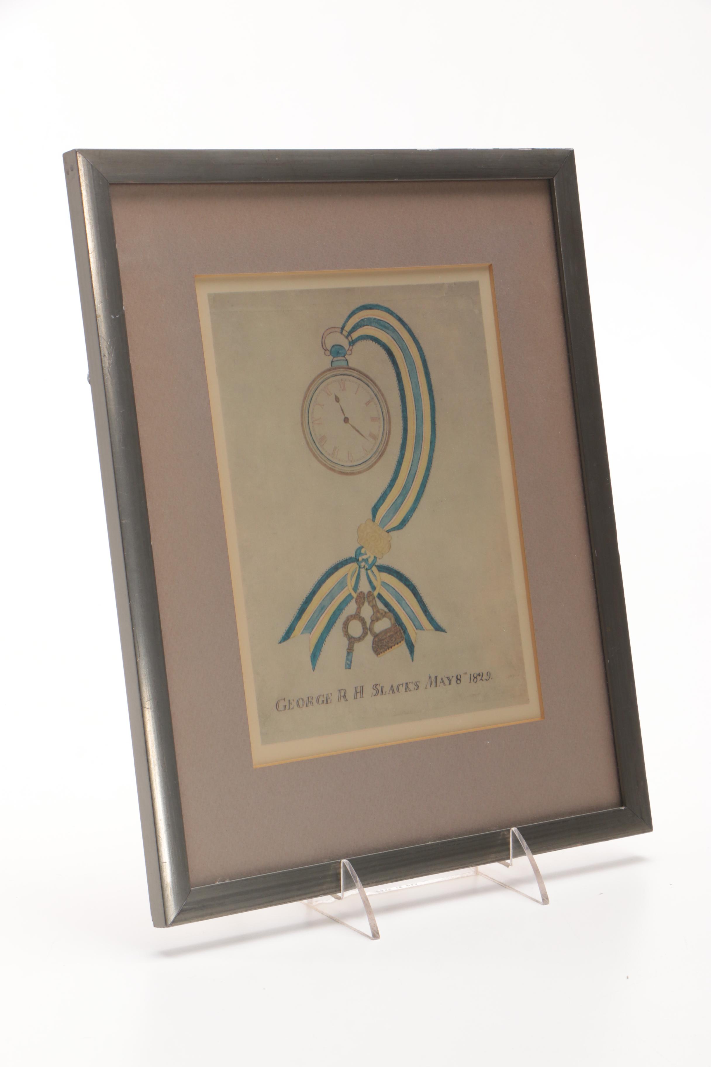 A Pair of Vintage Offset Lithographs after 19th Century Watercolors