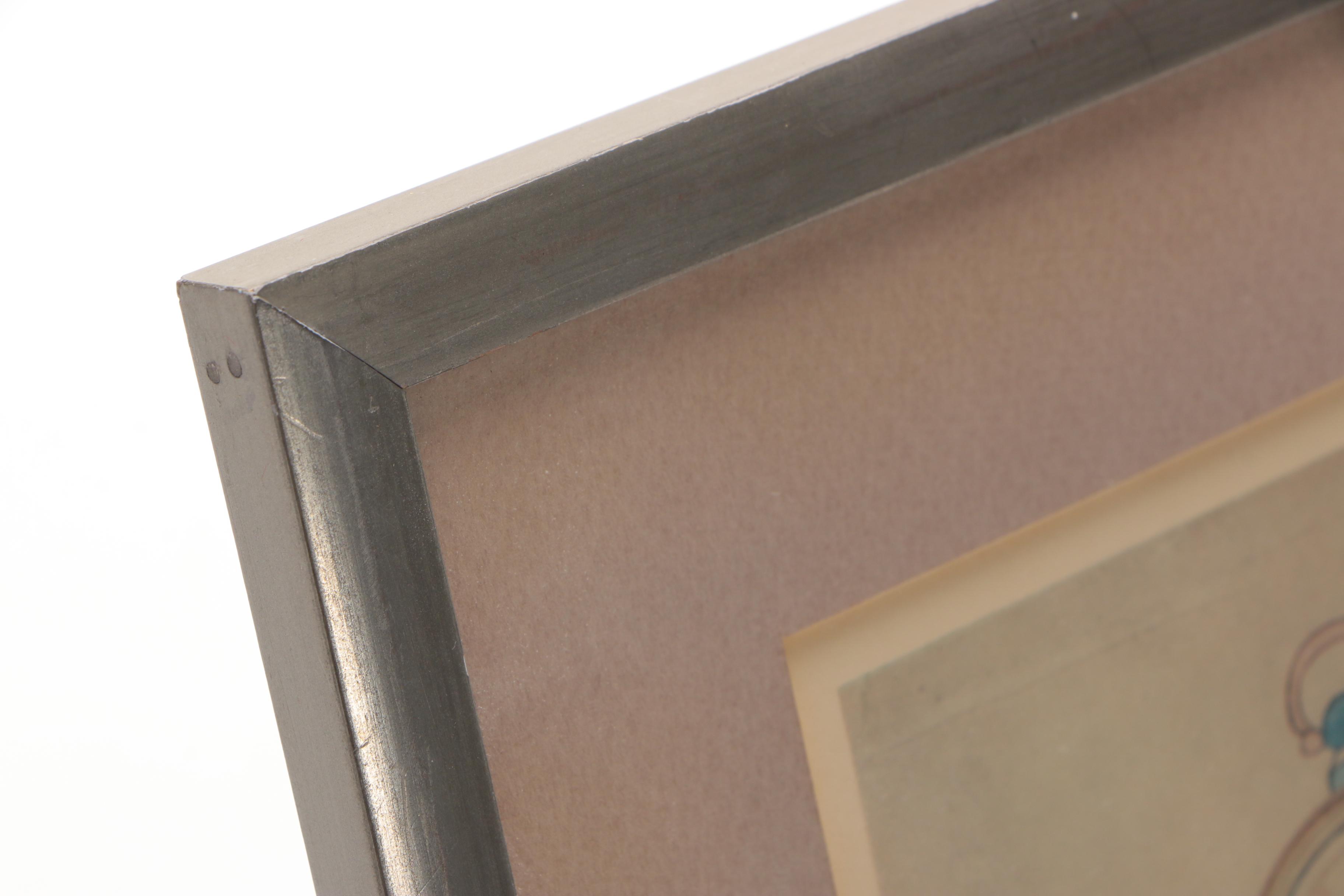 A Pair of Vintage Offset Lithographs after 19th Century Watercolors