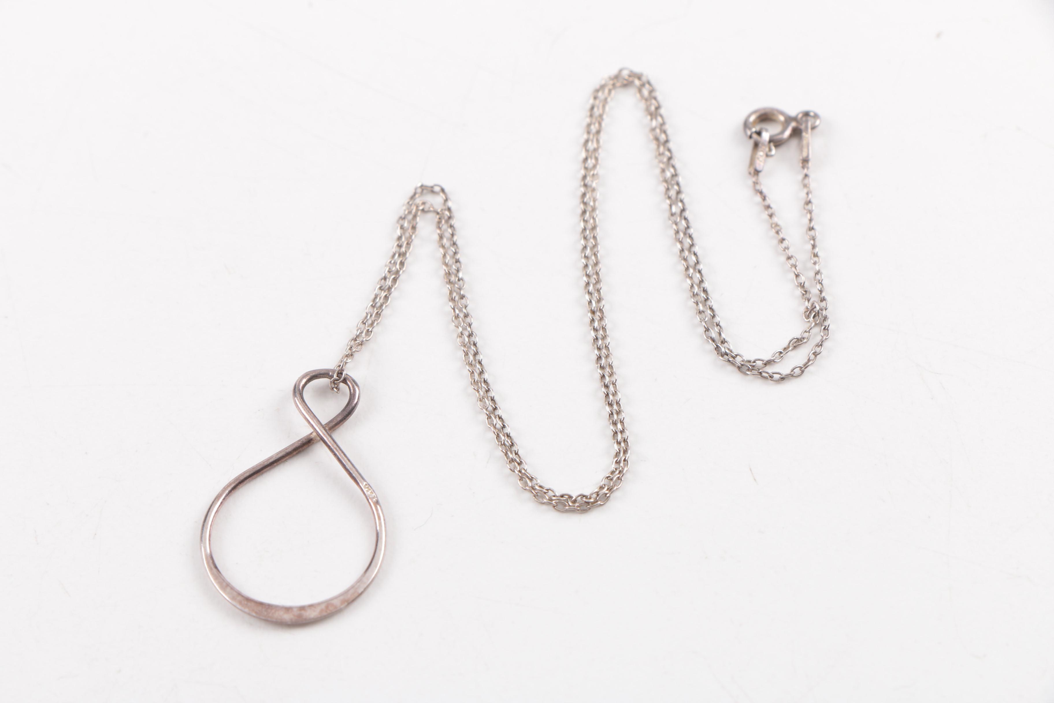 Sterling Silver Jewelry Including a "Courage" Cuff Bracelet