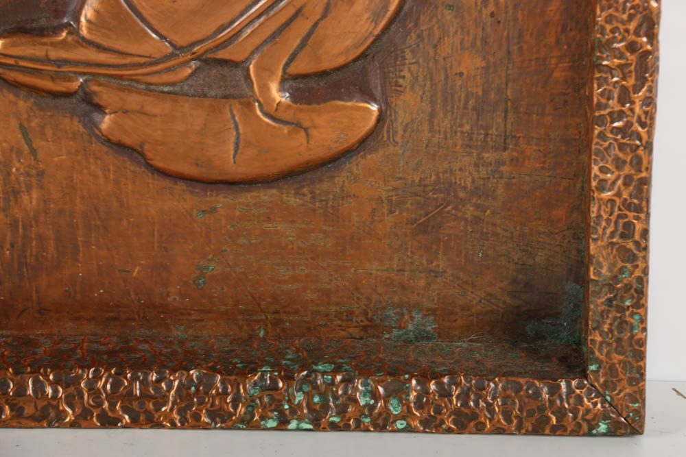 Repoussé on Copper Plate of Donald Duck