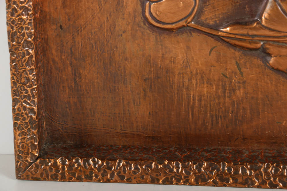 Repoussé on Copper Plate of Donald Duck