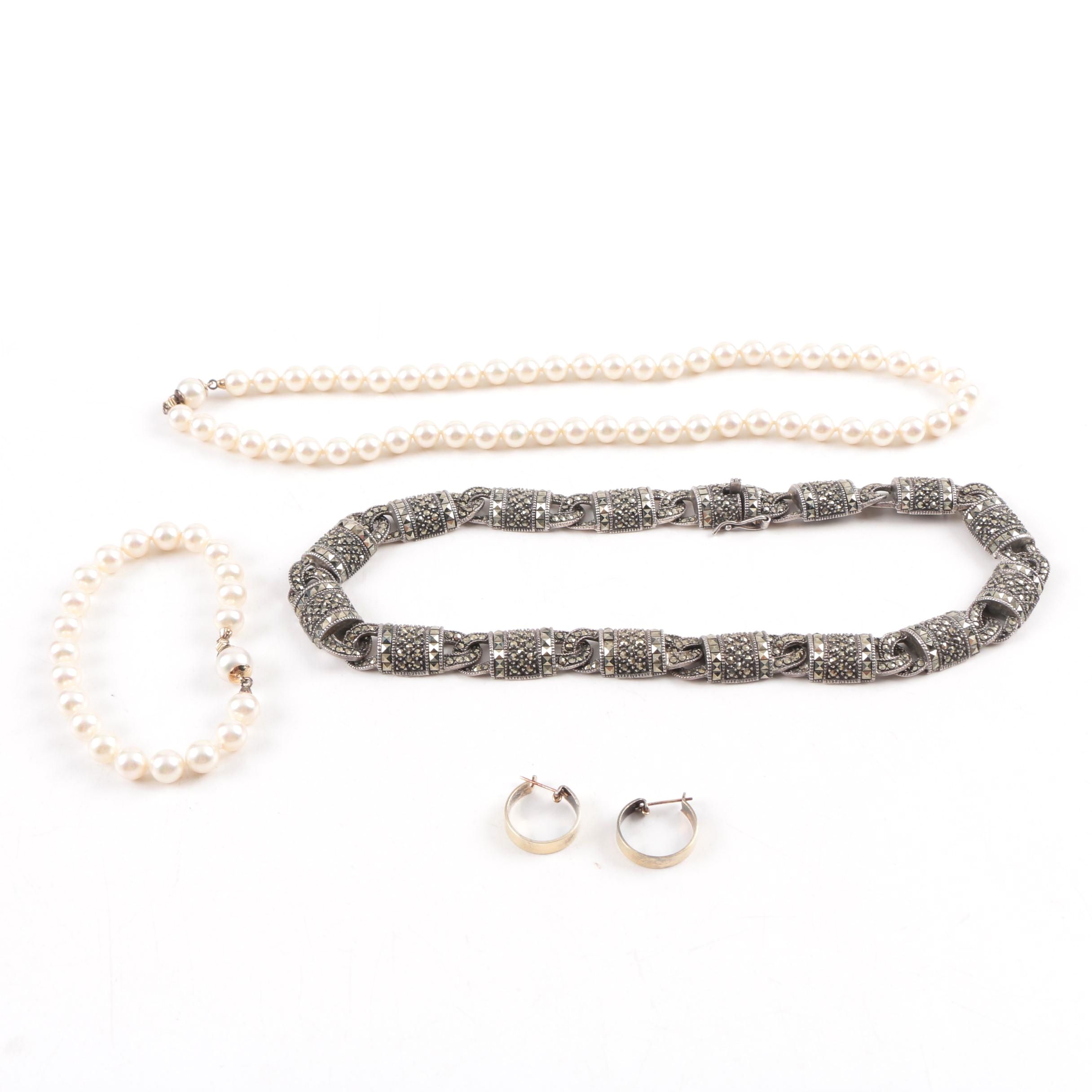 Sterling Silver Jewelry Including Majorica and Danecraft