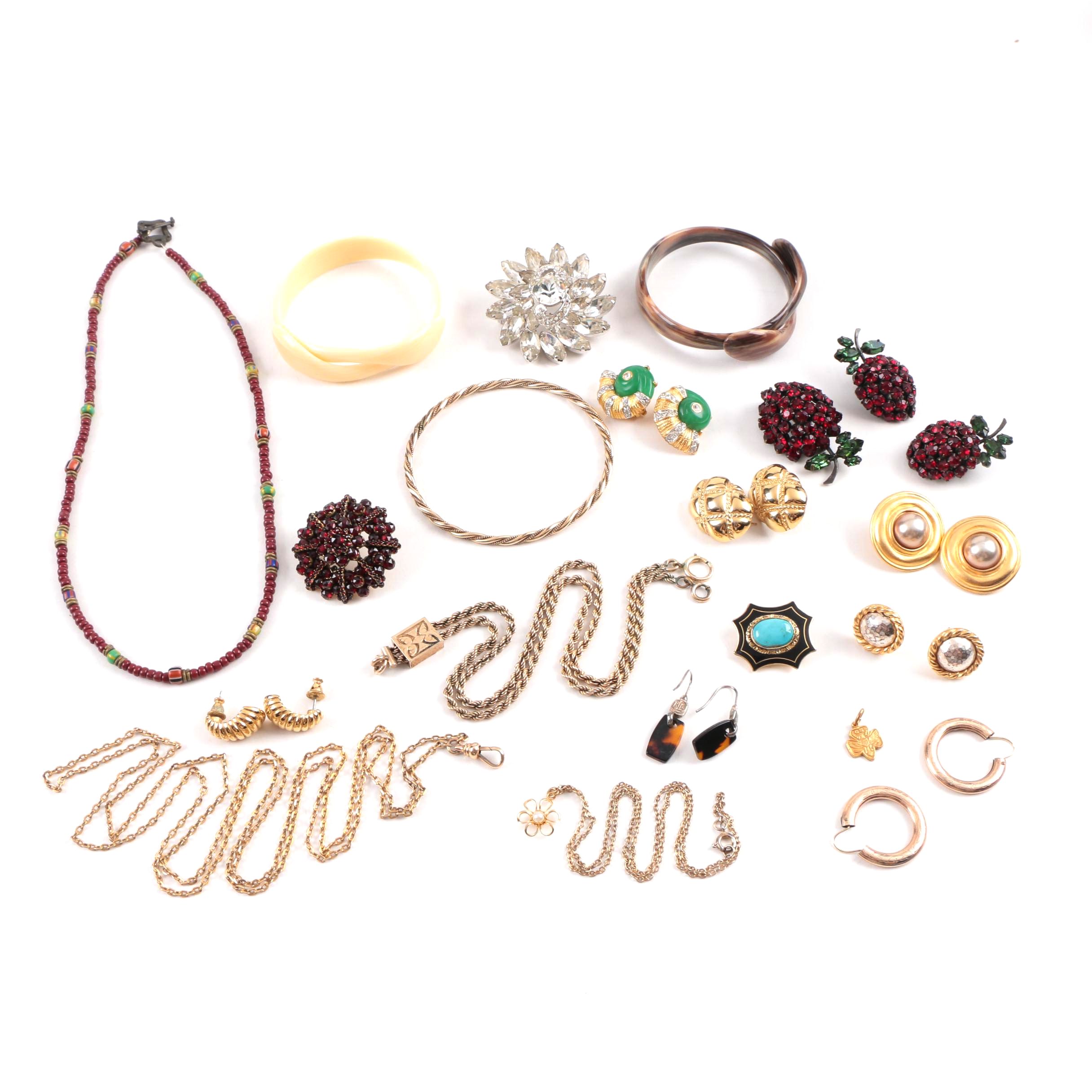 Assorted Costume Jewelry Including Hattie Carnegie and Eisenburg