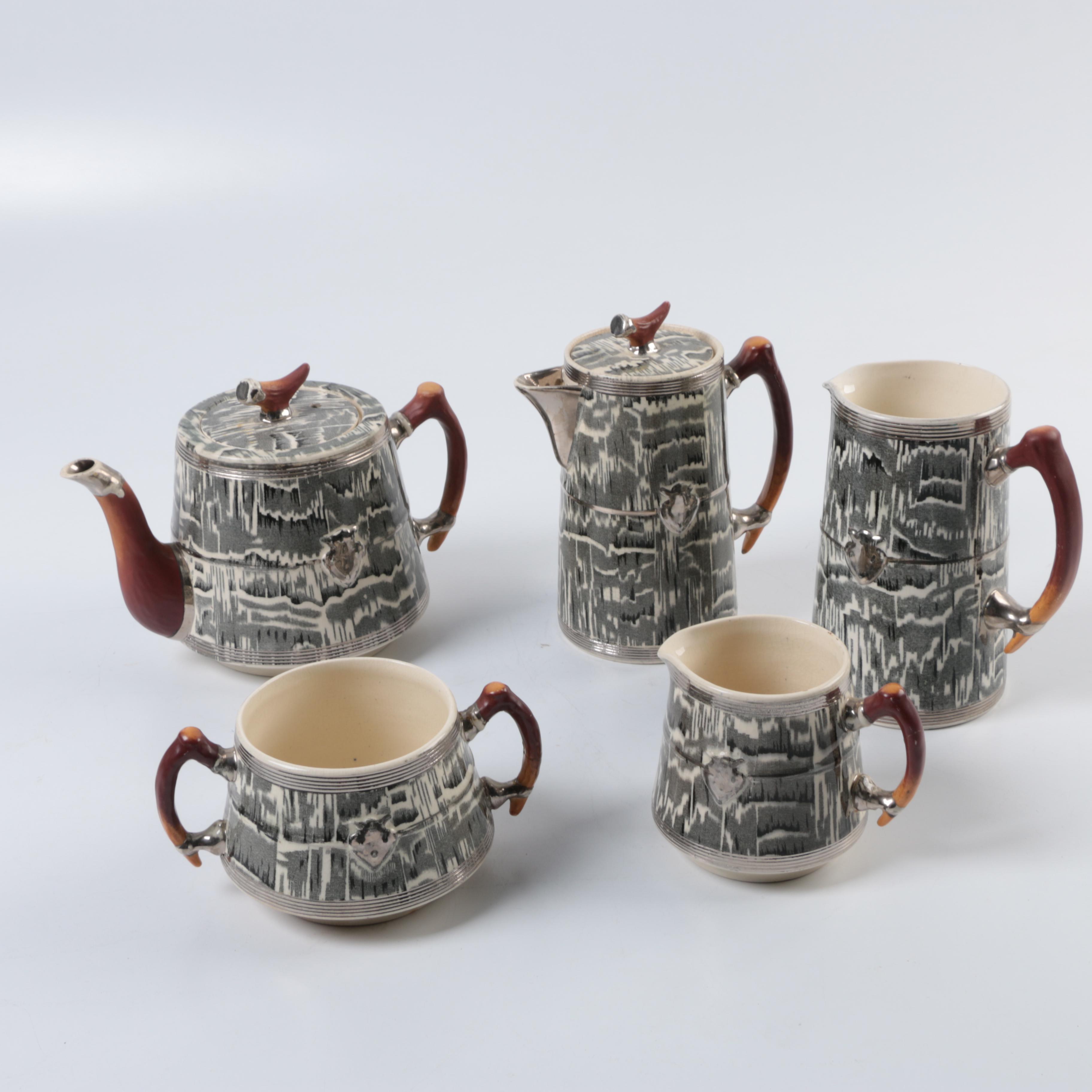Arthur Wood Silver Shield Tea Set