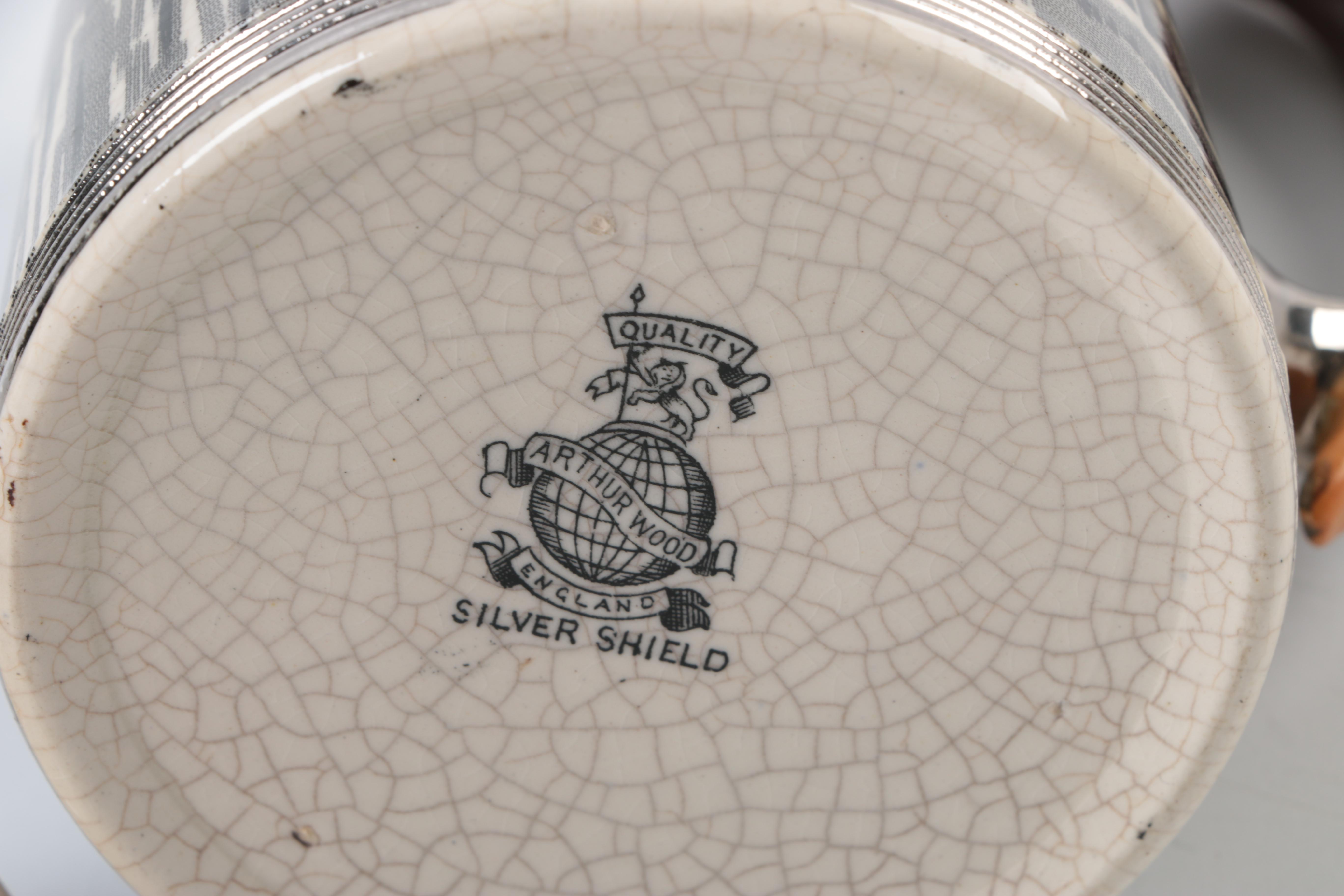 Arthur Wood Silver Shield Tea Set