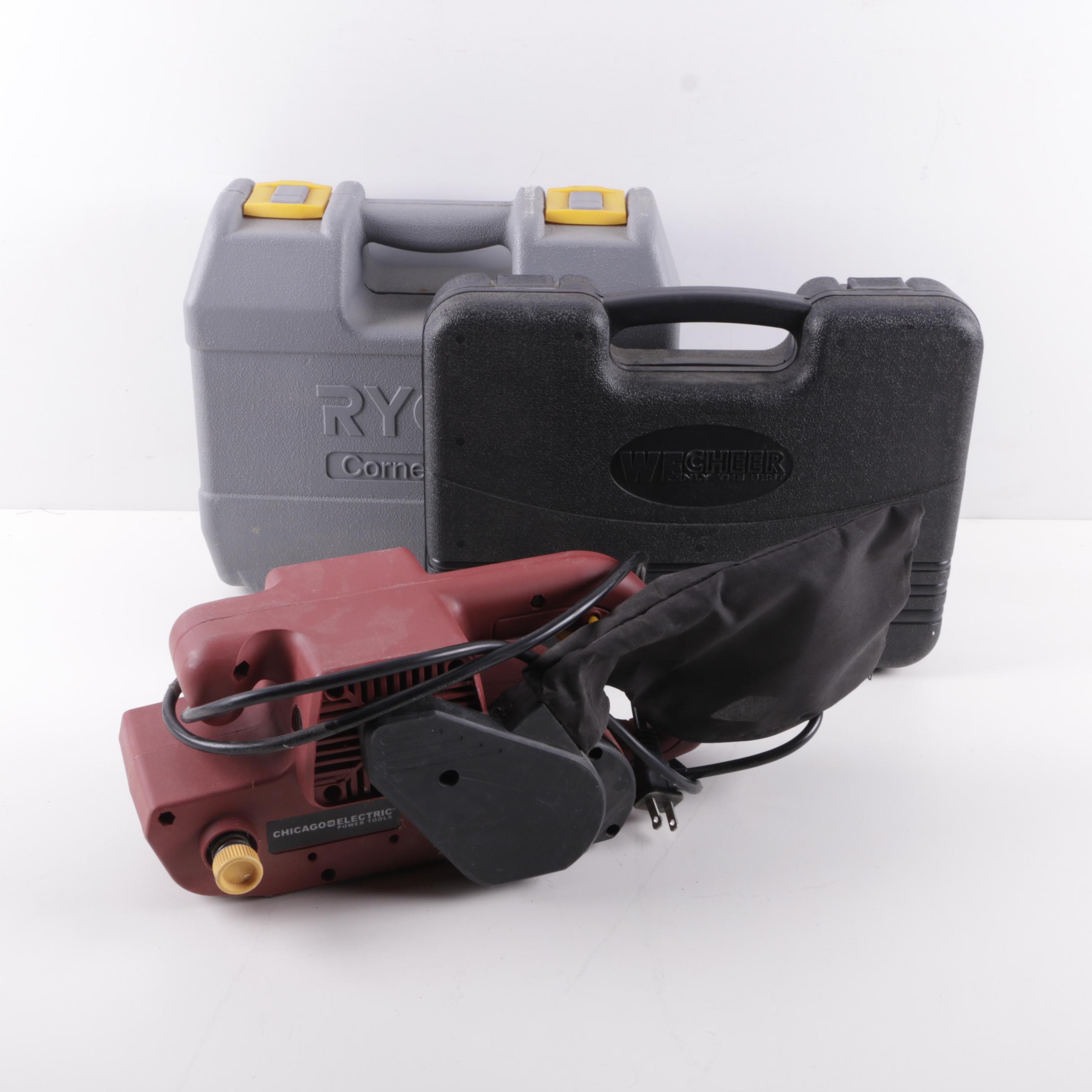 Ryobi Corner Sander, Chicago Electric Belt Sander and Wecheer Rotary Tool