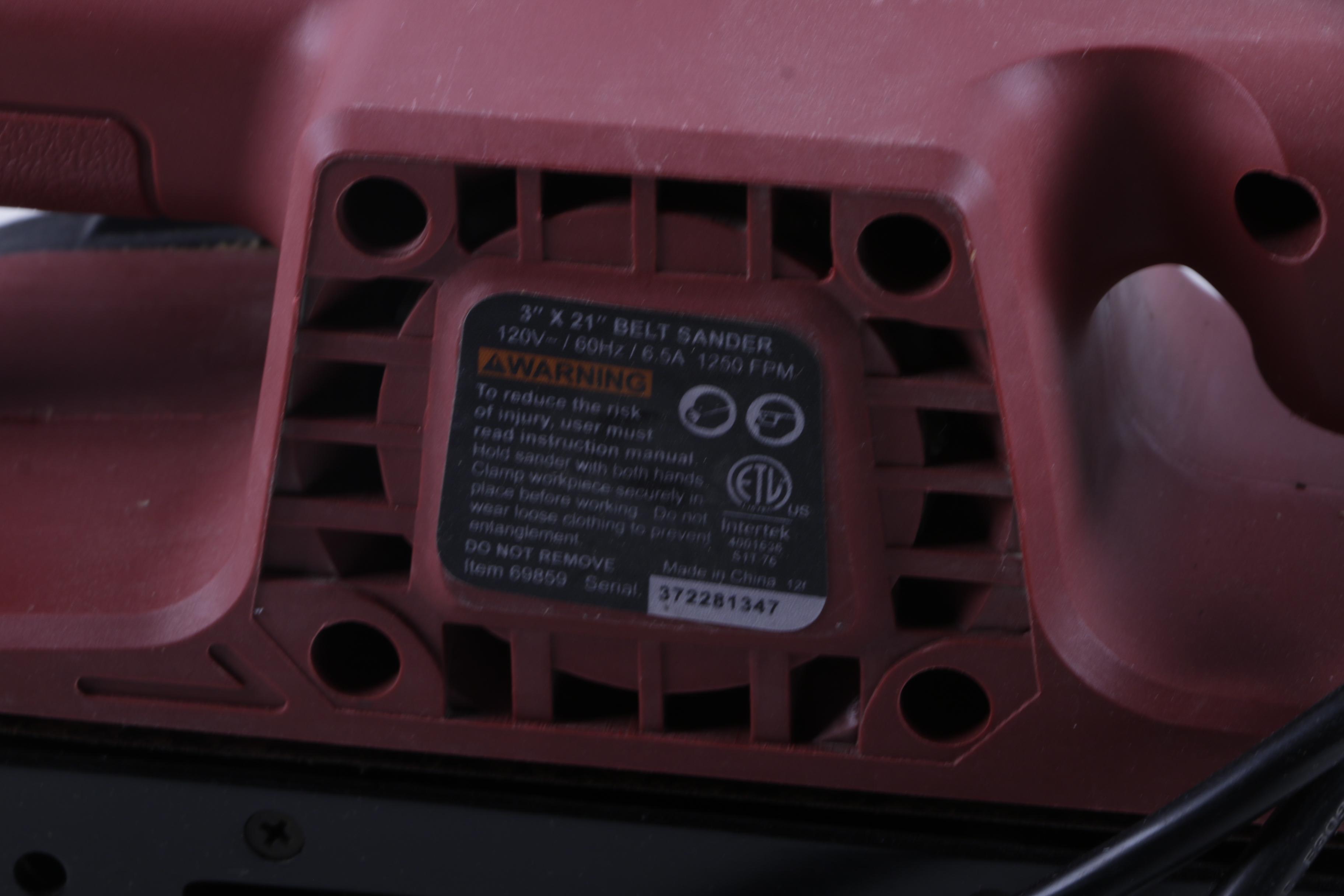 Ryobi Corner Sander, Chicago Electric Belt Sander and Wecheer Rotary Tool