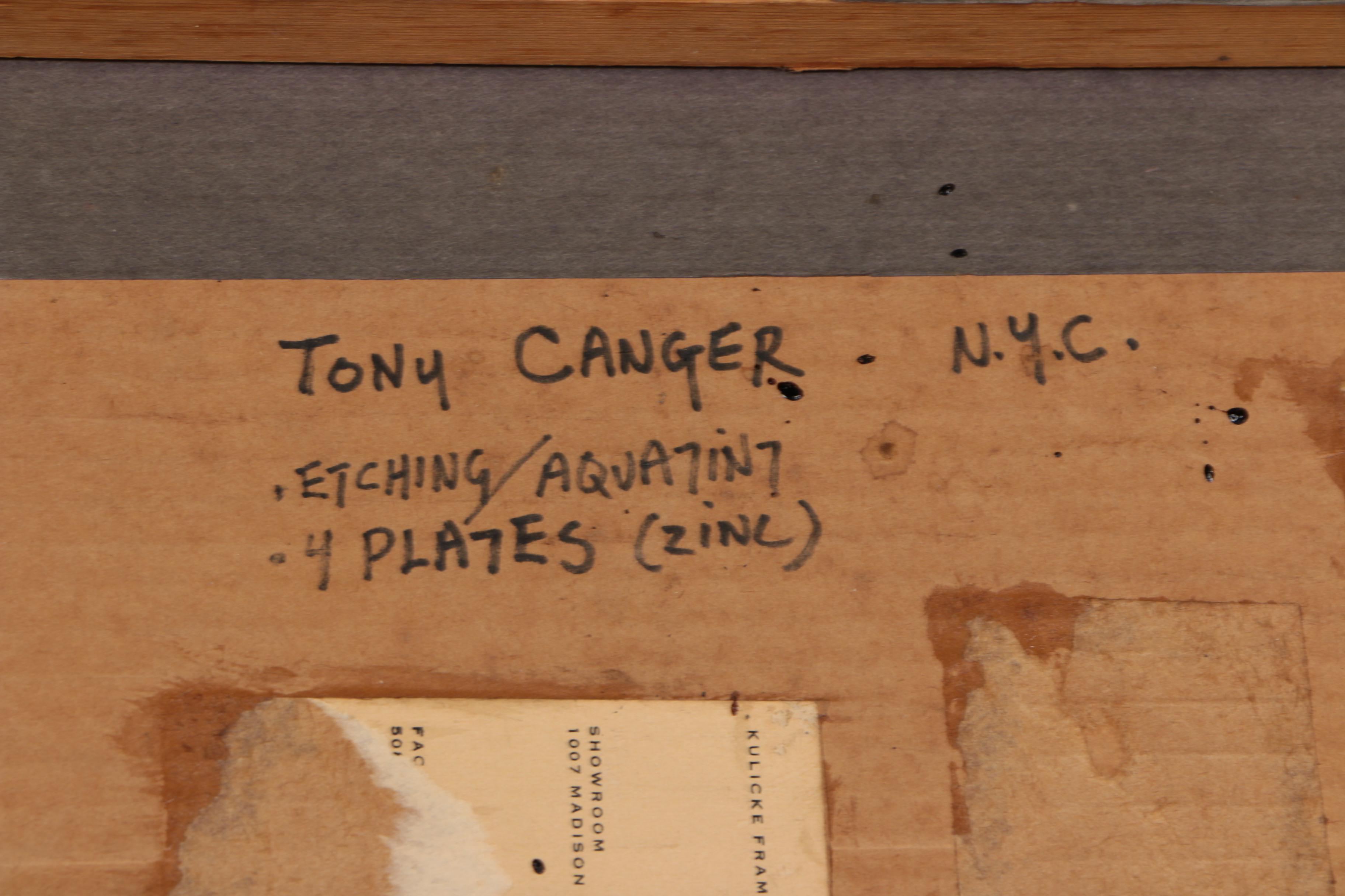 Tony Canger Limited Edition Etchings with Aquatint