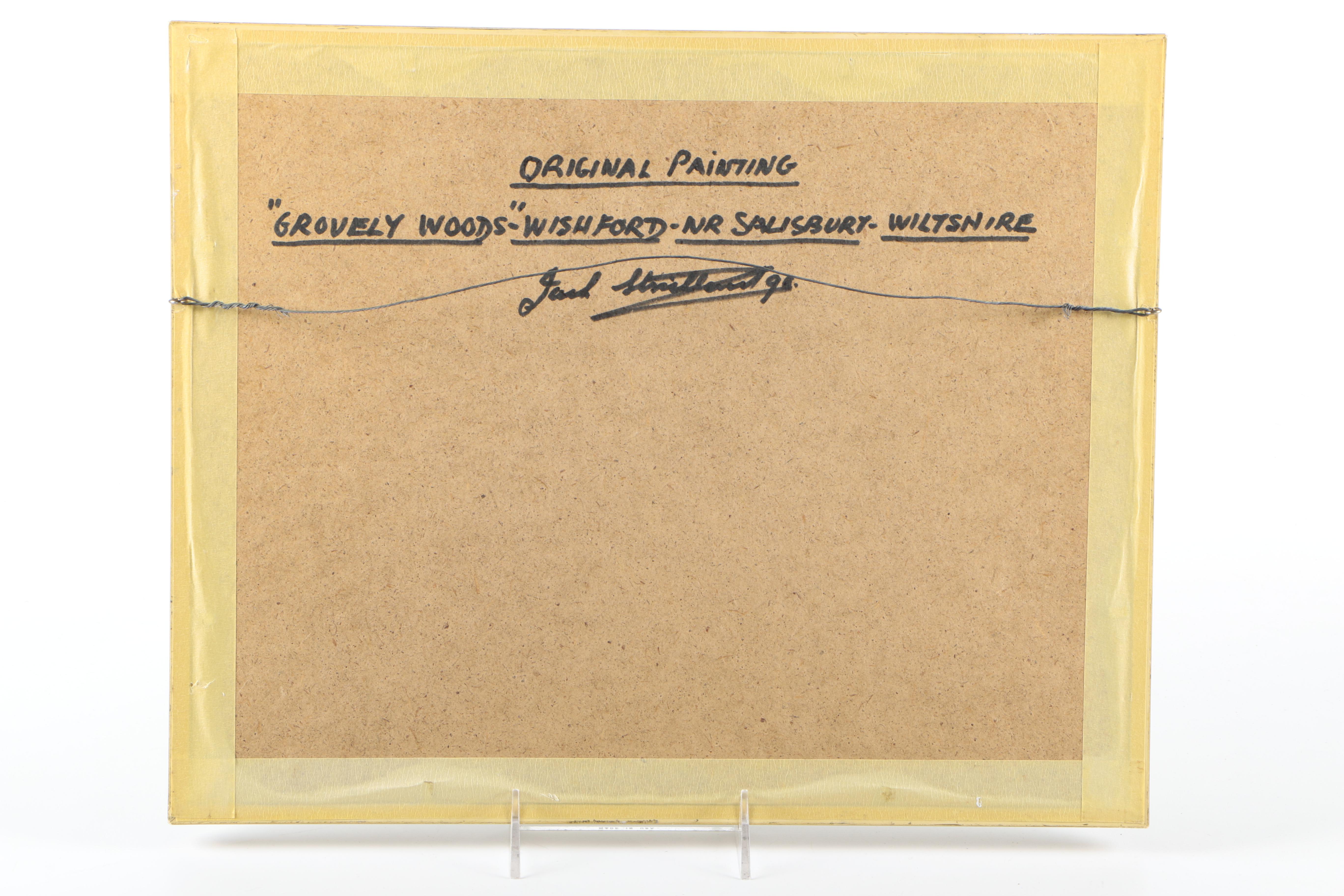 J. Strickland Pastel and Oil Painting on Paper "Grovely Woods"