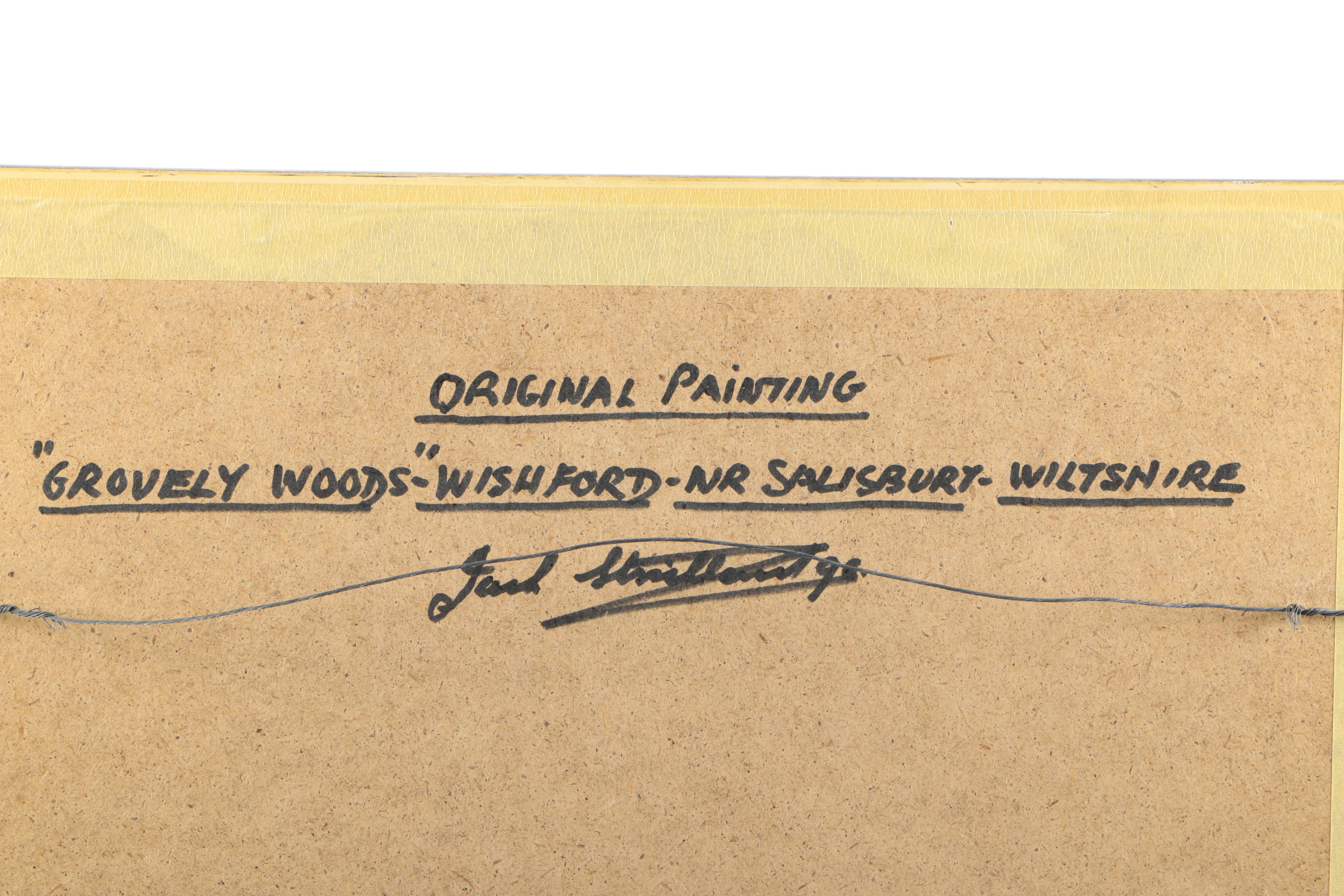 J. Strickland Pastel and Oil Painting on Paper "Grovely Woods"