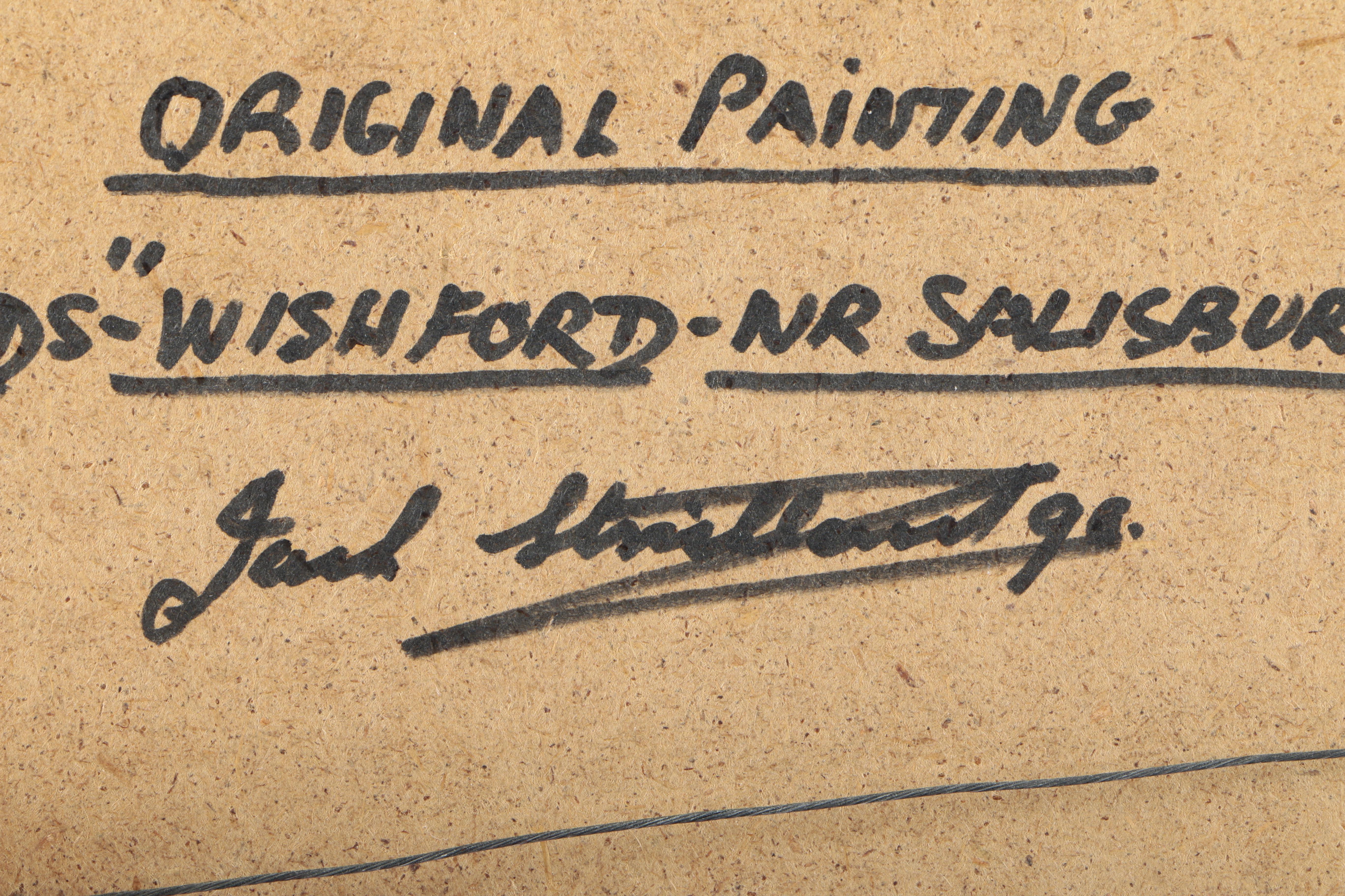 J. Strickland Pastel and Oil Painting on Paper "Grovely Woods"