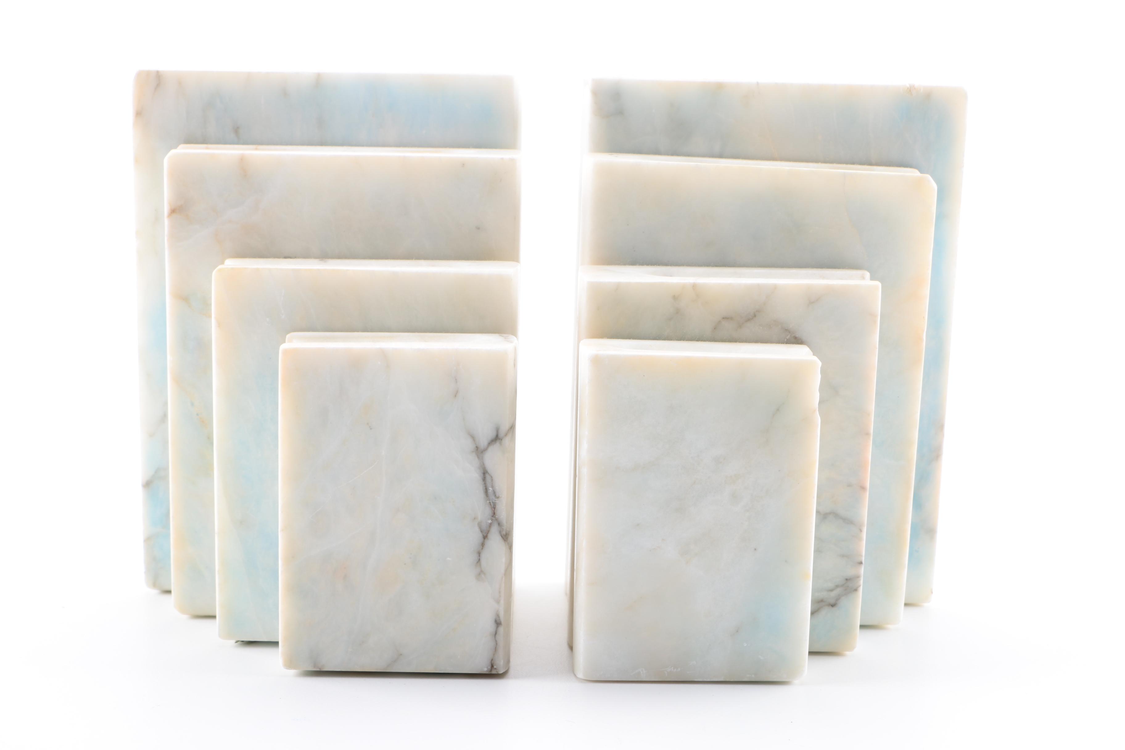 Pair of Alabaster Bookends