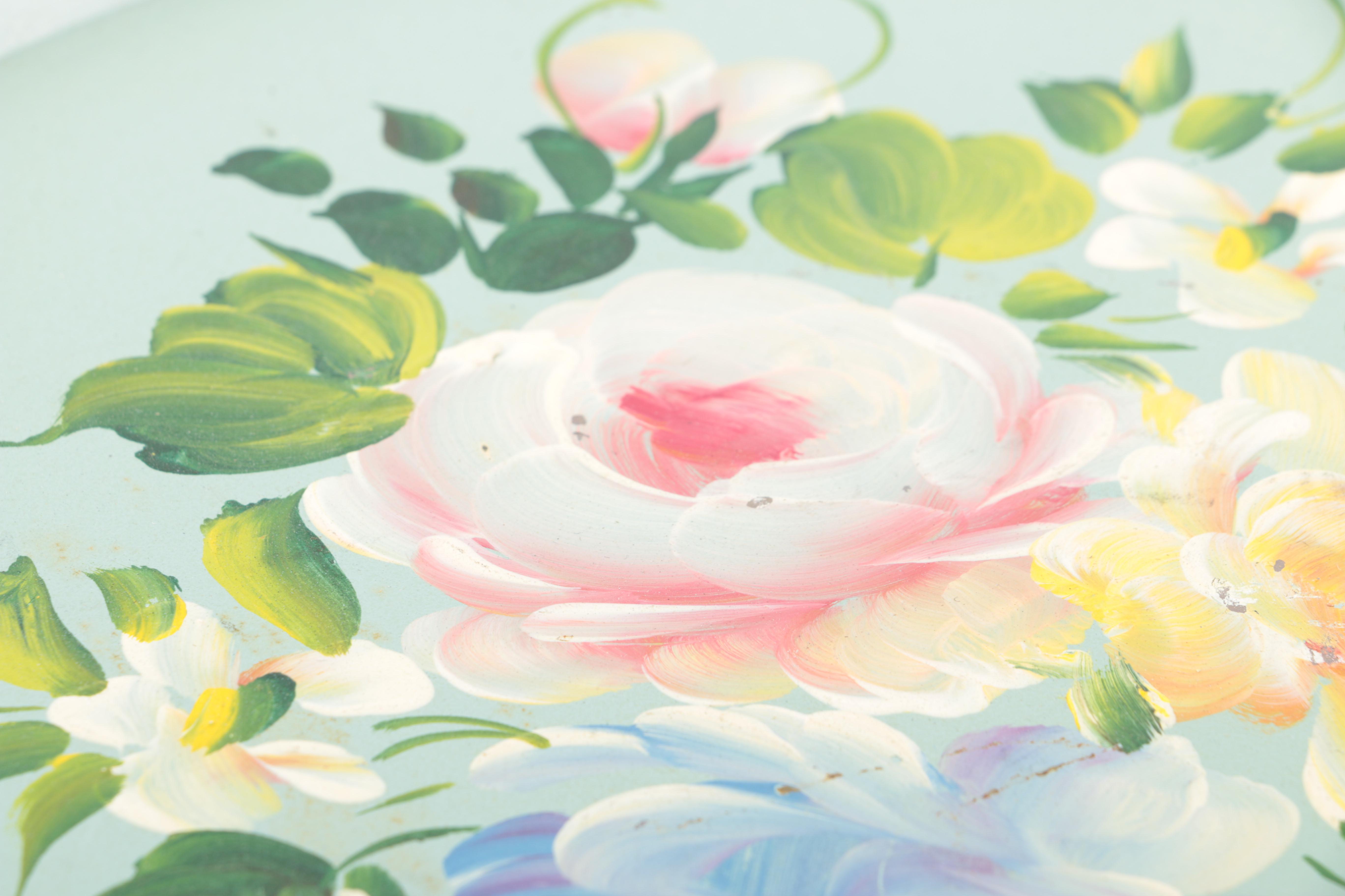 Mid Century Handpainted Nashco Tole Trays