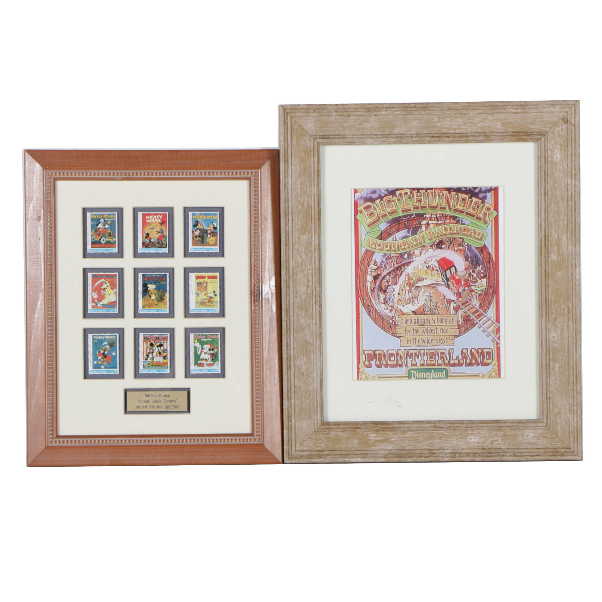 Disney Limited Edition Framed Stamps and Offset Lithograph Print