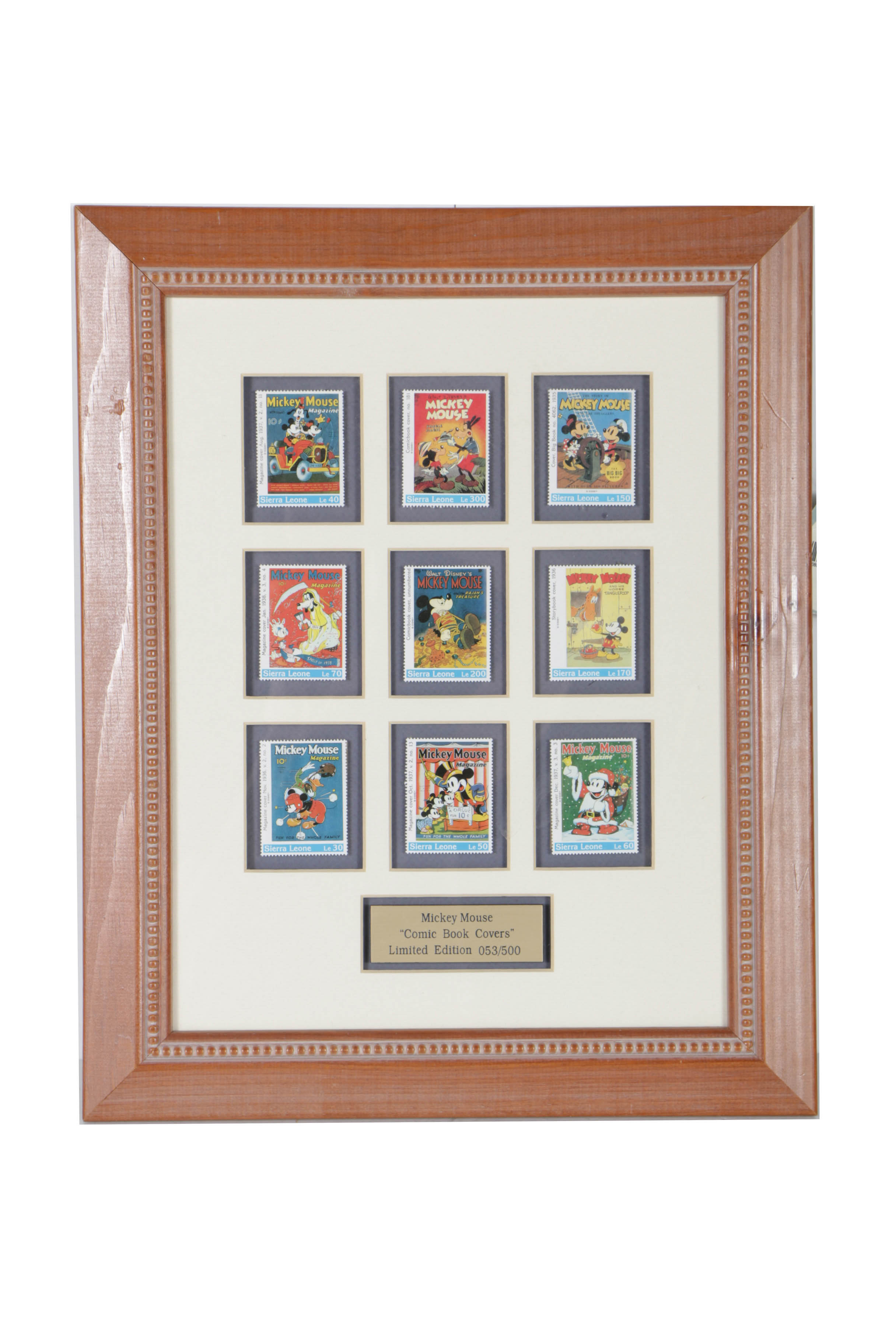 Disney Limited Edition Framed Stamps and Offset Lithograph Print
