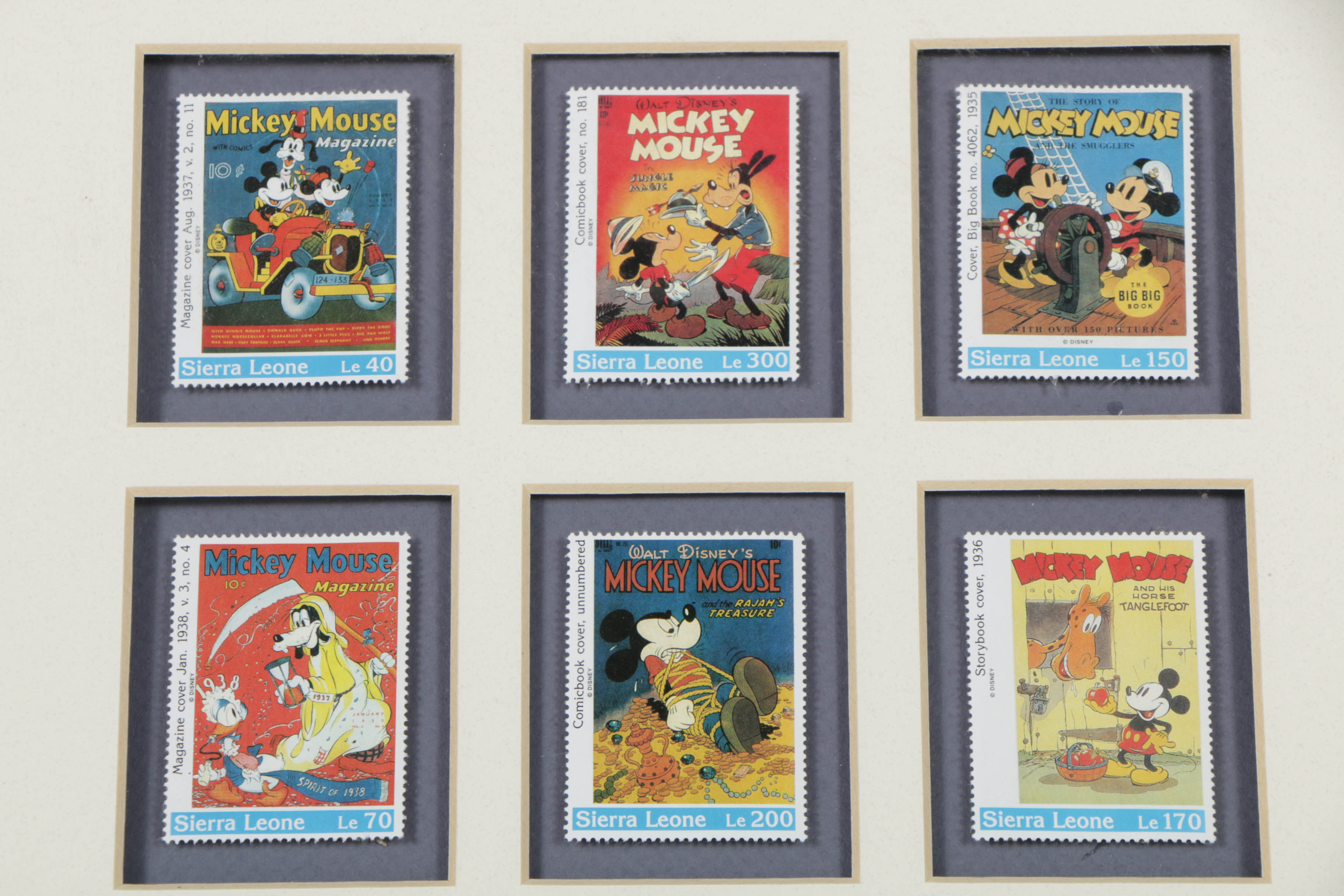 Disney Limited Edition Framed Stamps and Offset Lithograph Print