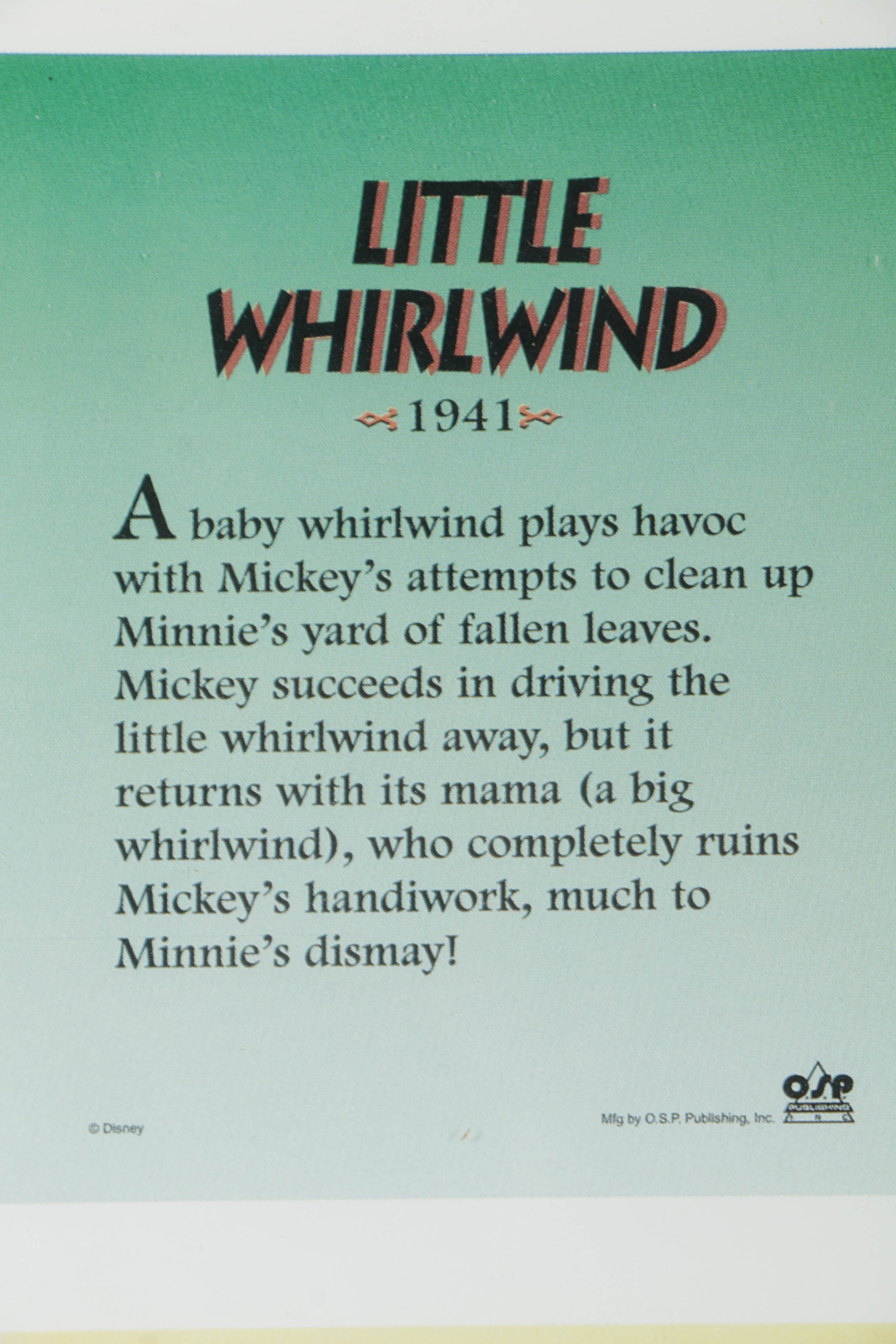 Collection of Offset Lithographs on Paper of Walt Disney Episodes