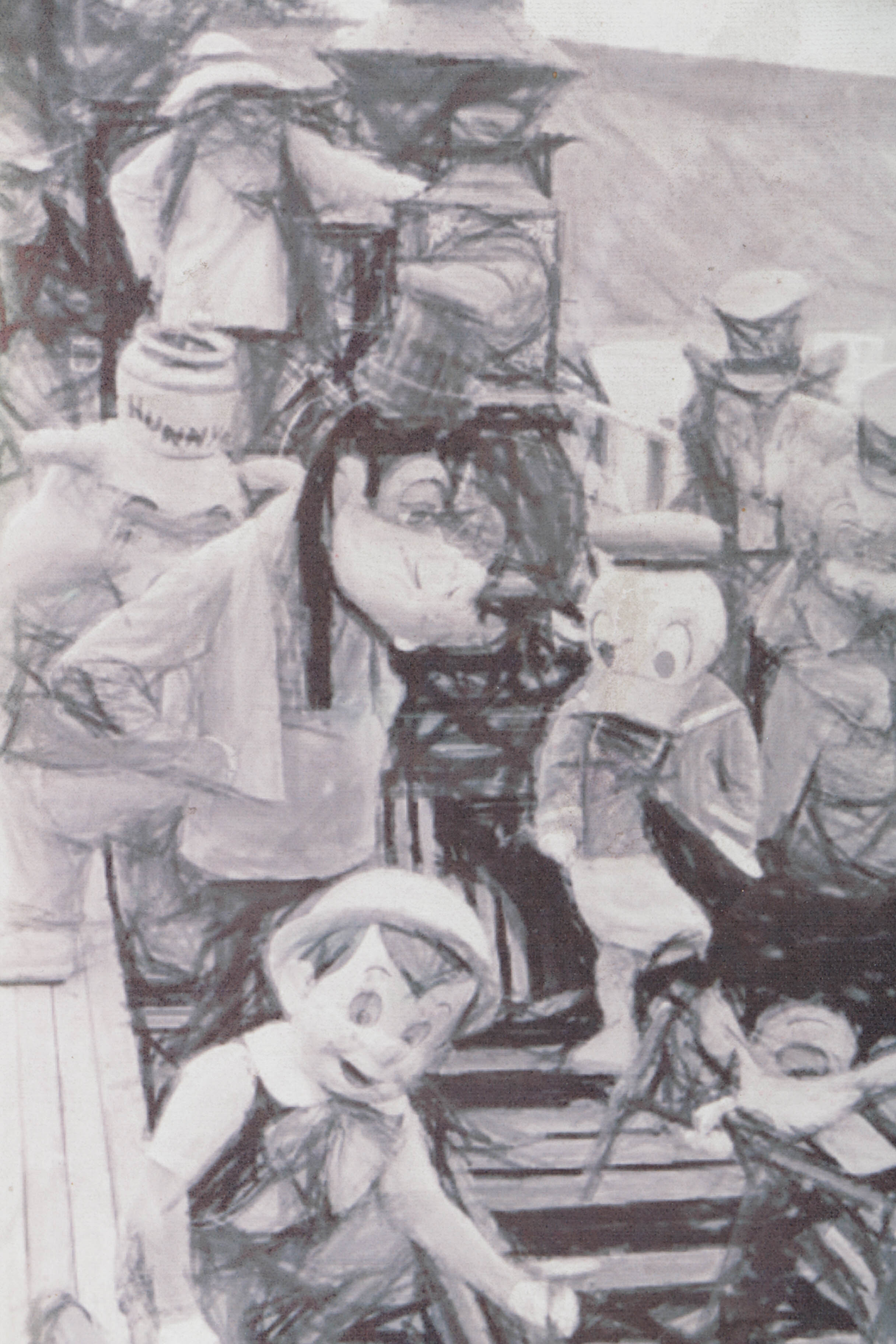 Pair of Giclees on Canvas of Disney Cruise Line and Abstract Disney Scene