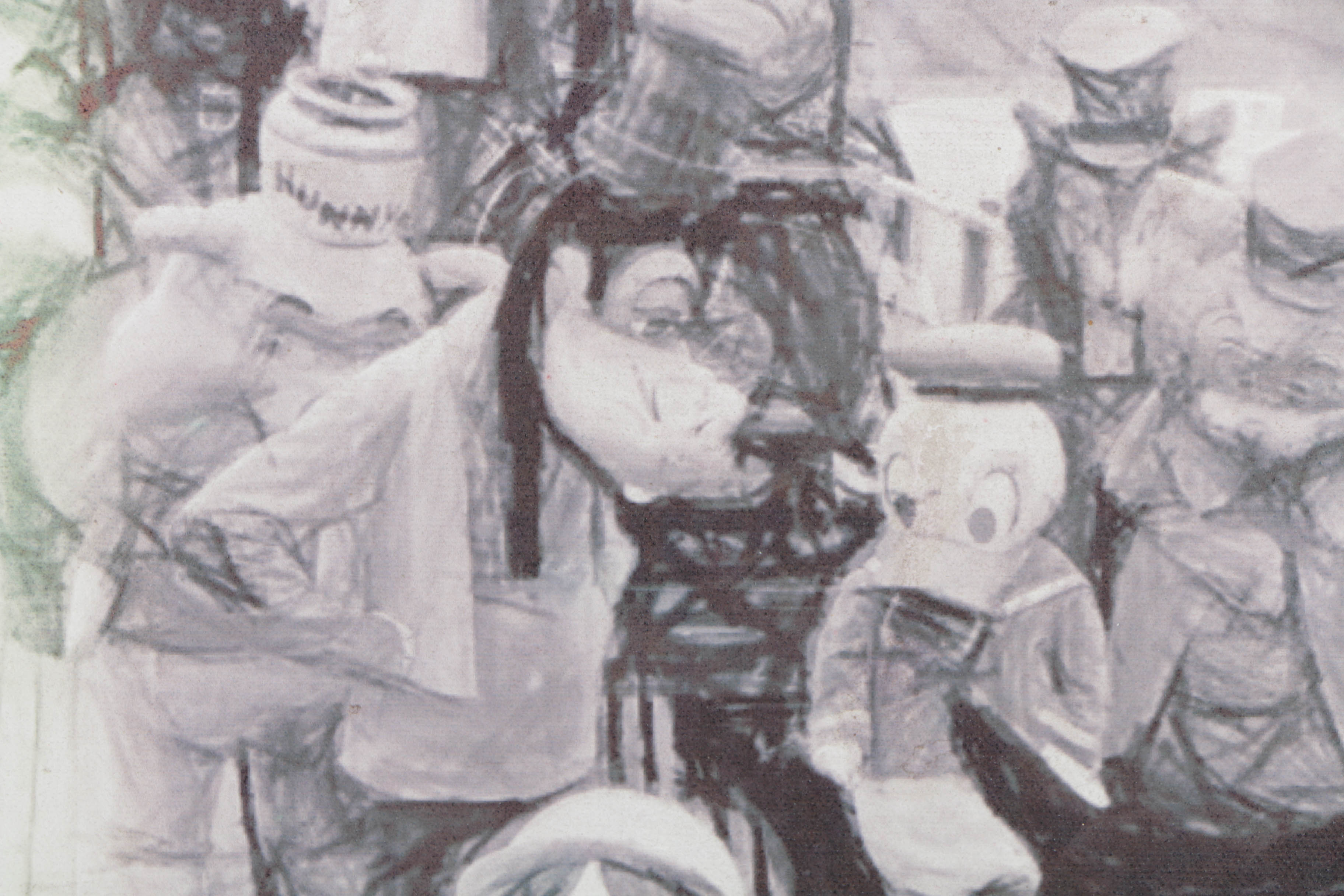 Pair of Giclees on Canvas of Disney Cruise Line and Abstract Disney Scene