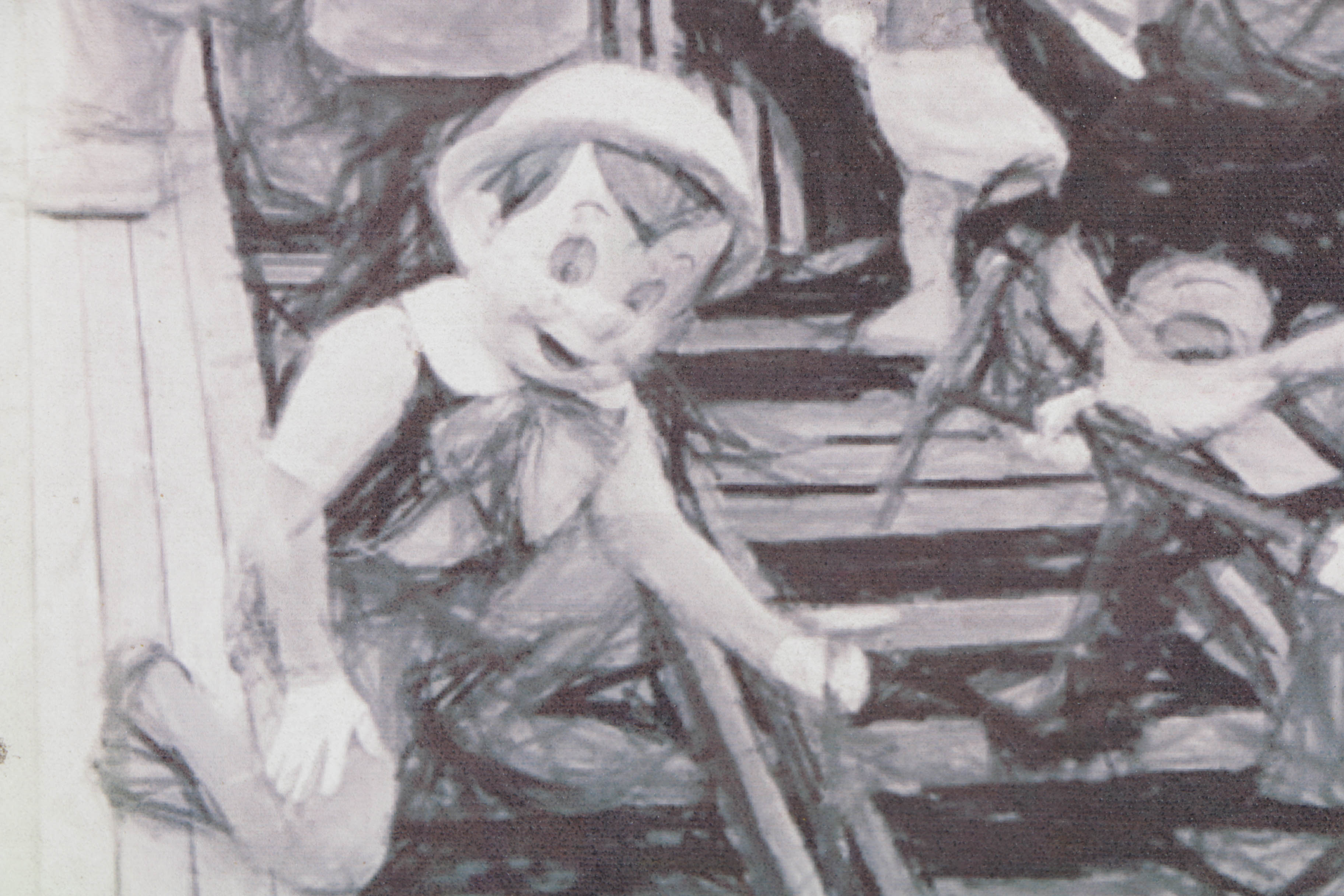 Pair of Giclees on Canvas of Disney Cruise Line and Abstract Disney Scene