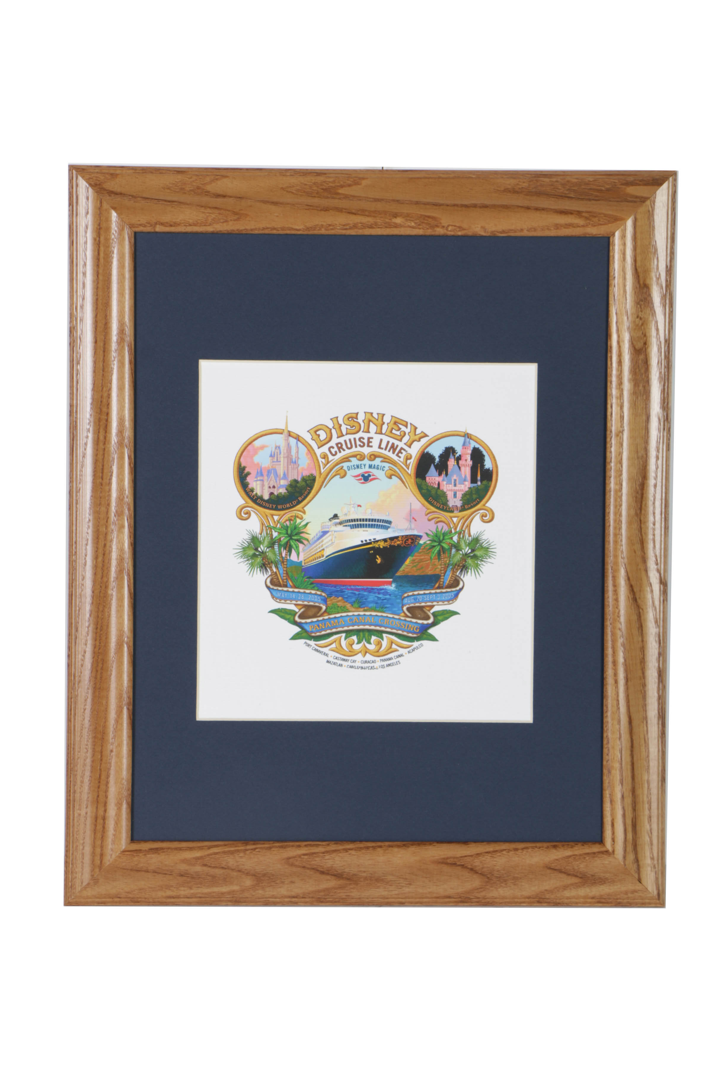 Pair of Giclees on Canvas of Disney Cruise Line and Abstract Disney Scene