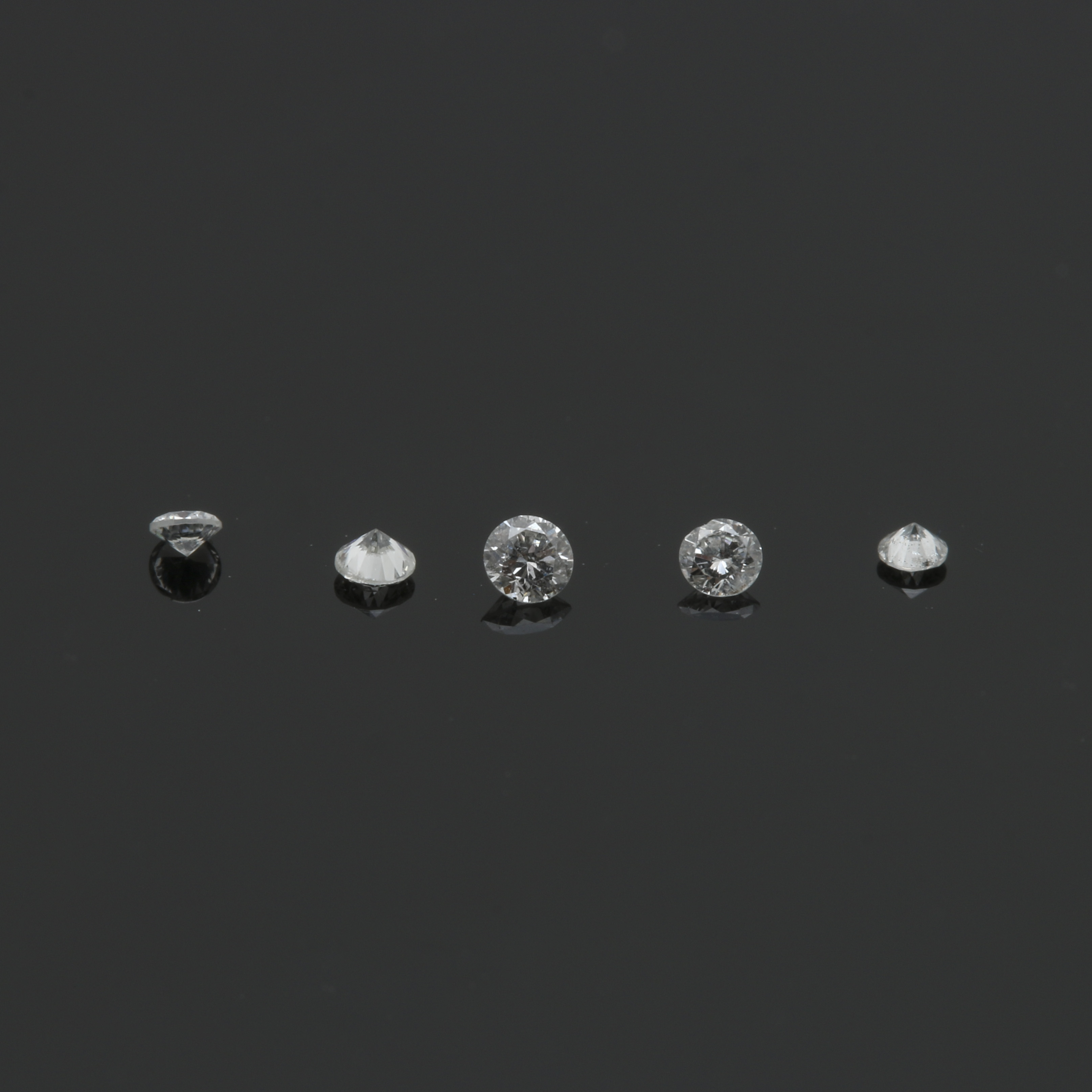 Loose Citrine, White Zircon, and Diamond Gemstones