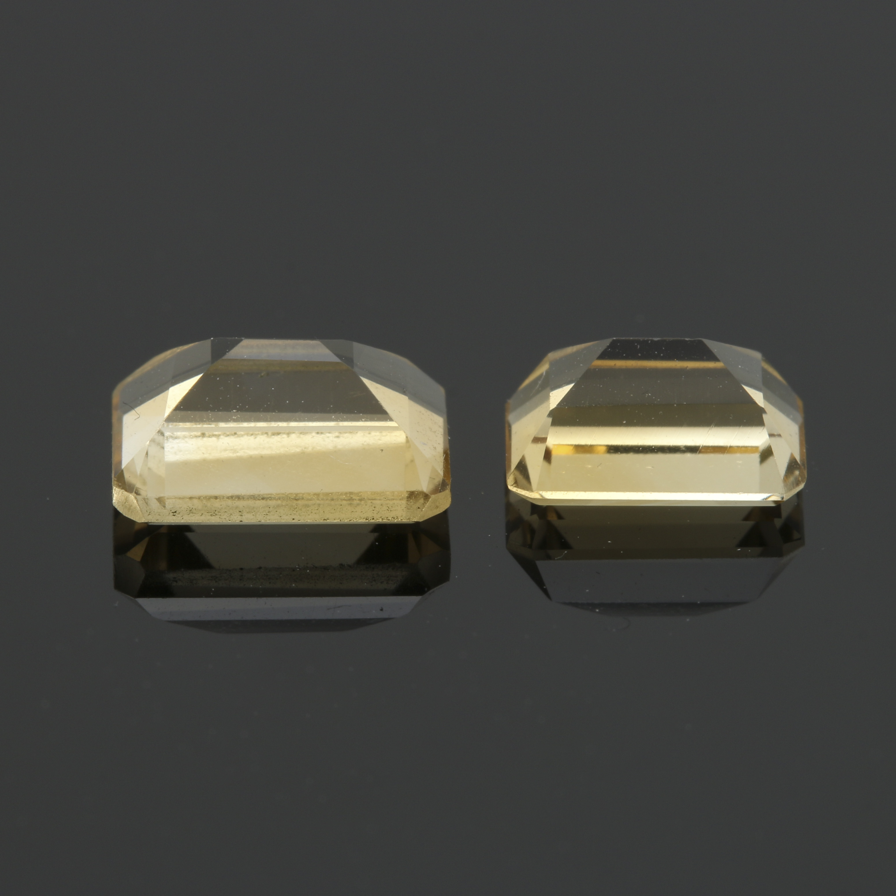 Loose Citrine, White Zircon, and Diamond Gemstones