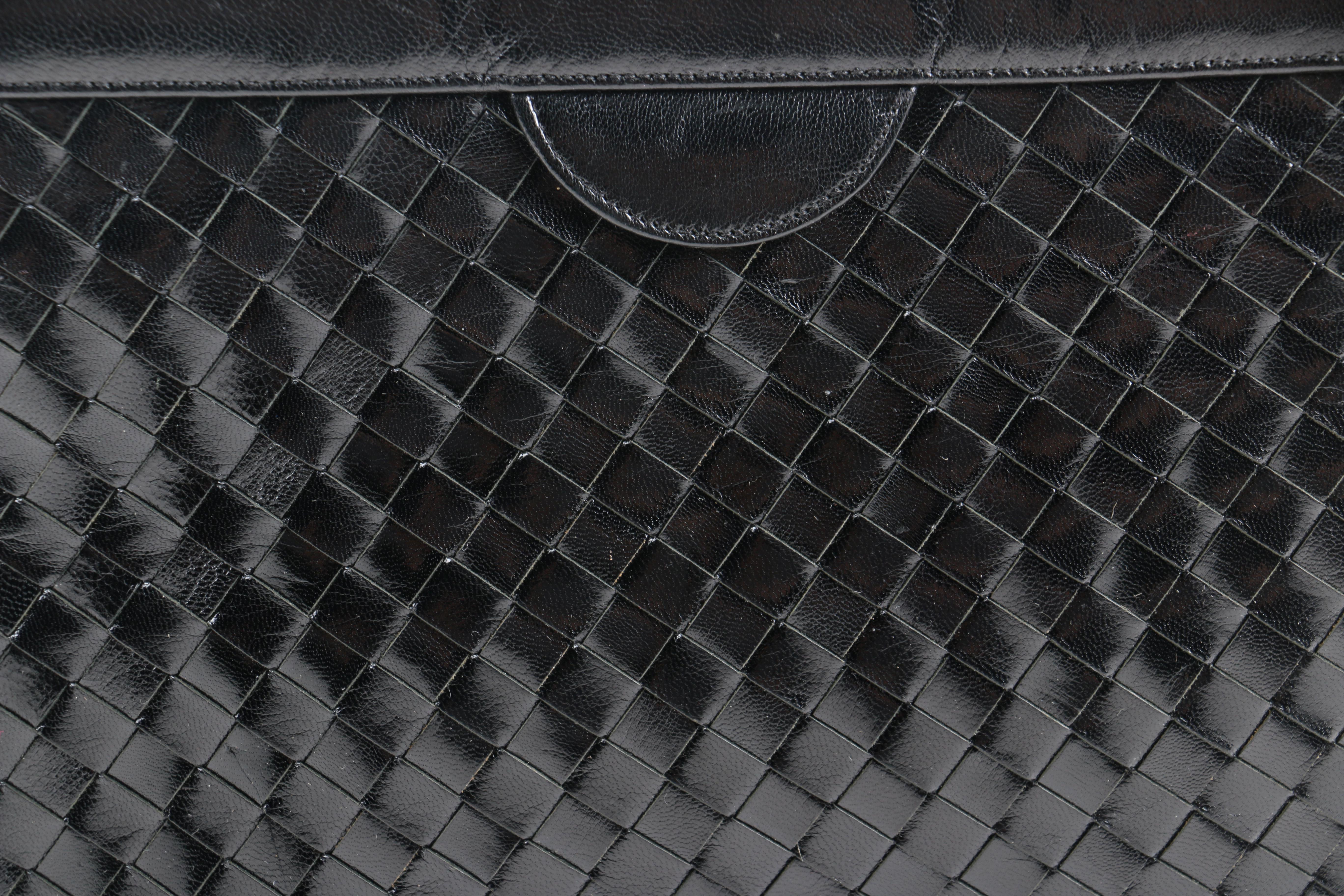 Vintage Morris Moskowitz Leather Clutch and Rex Fur Bag