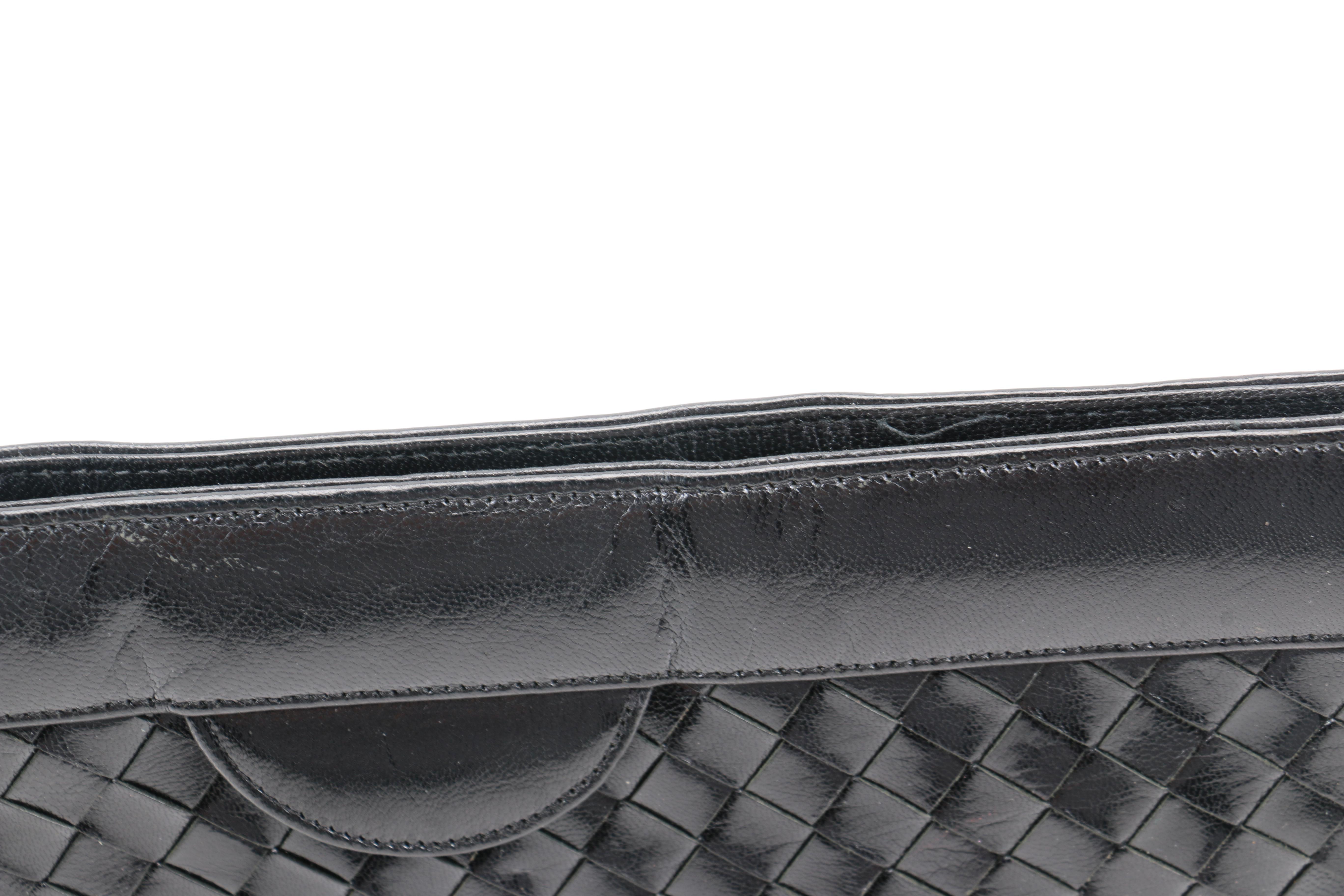 Vintage Morris Moskowitz Leather Clutch and Rex Fur Bag