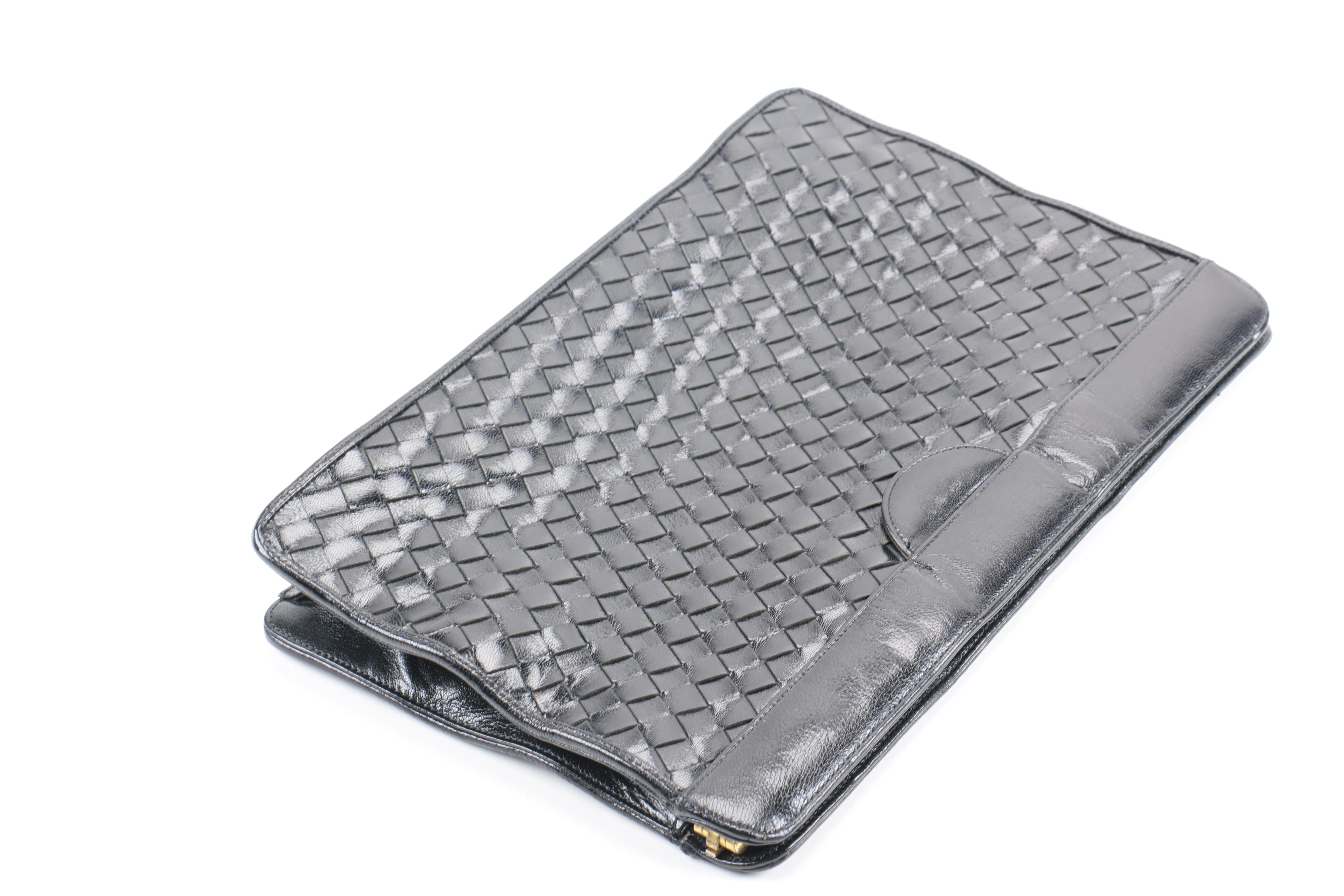 Vintage Morris Moskowitz Leather Clutch and Rex Fur Bag