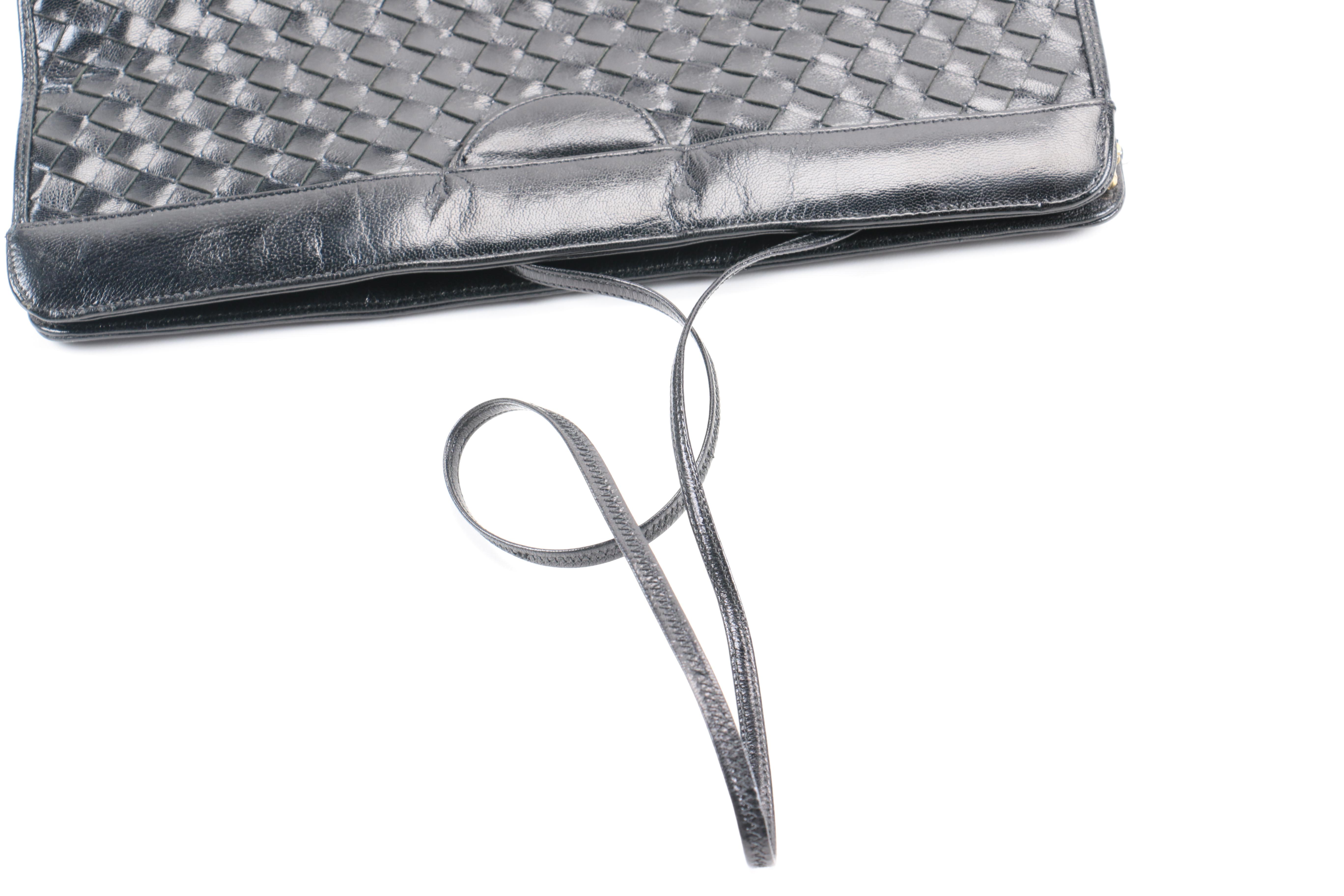 Vintage Morris Moskowitz Leather Clutch and Rex Fur Bag