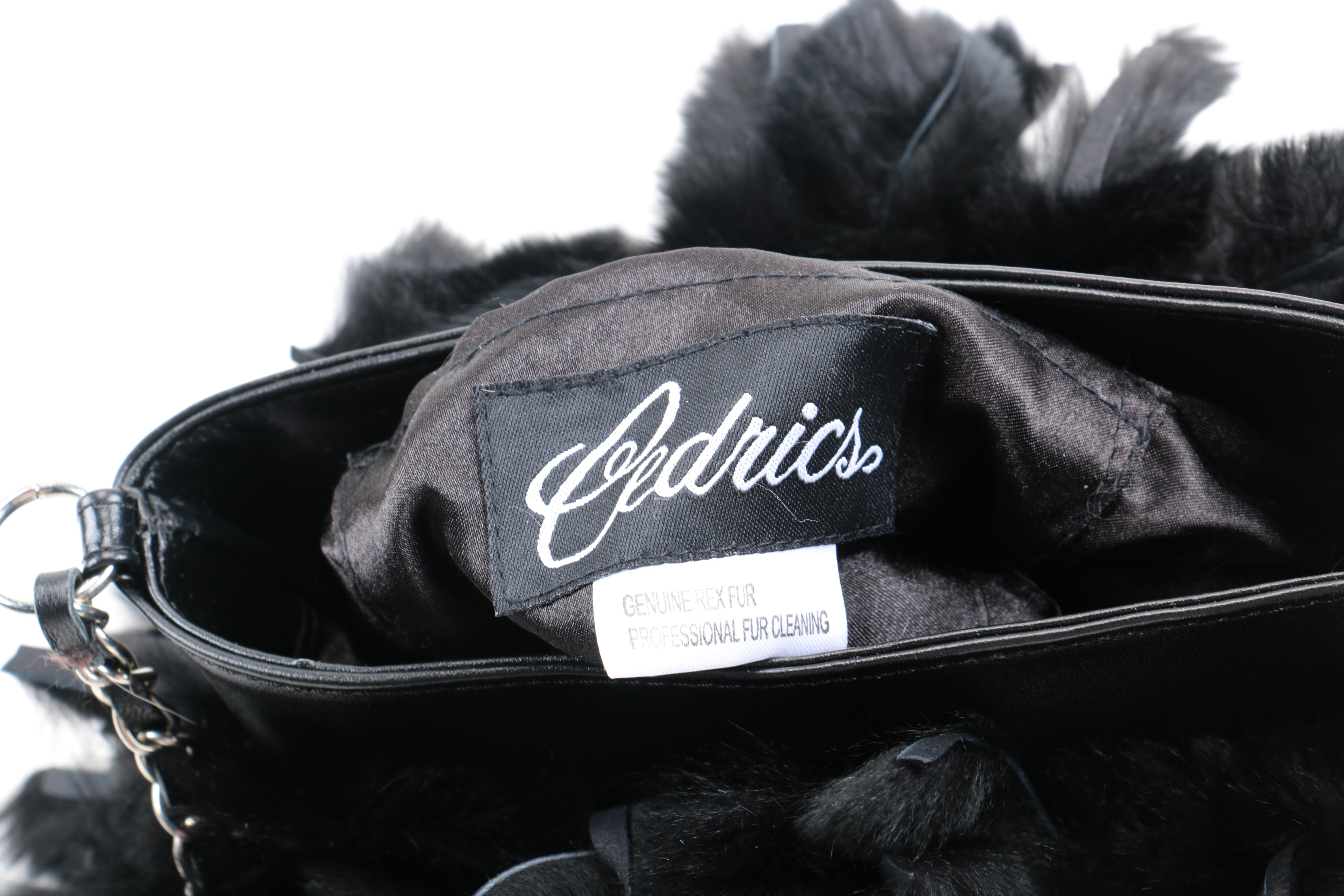 Vintage Morris Moskowitz Leather Clutch and Rex Fur Bag