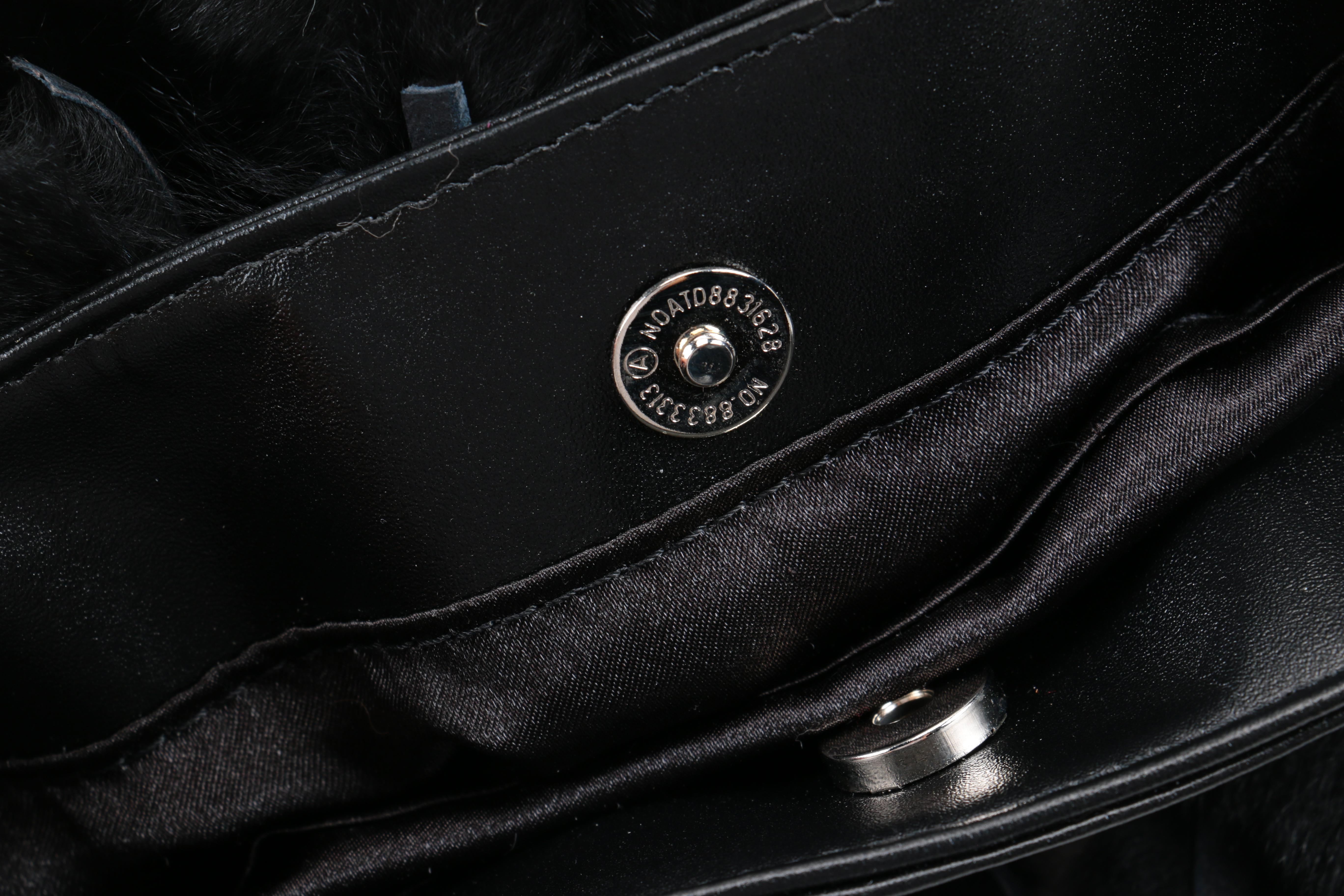 Vintage Morris Moskowitz Leather Clutch and Rex Fur Bag